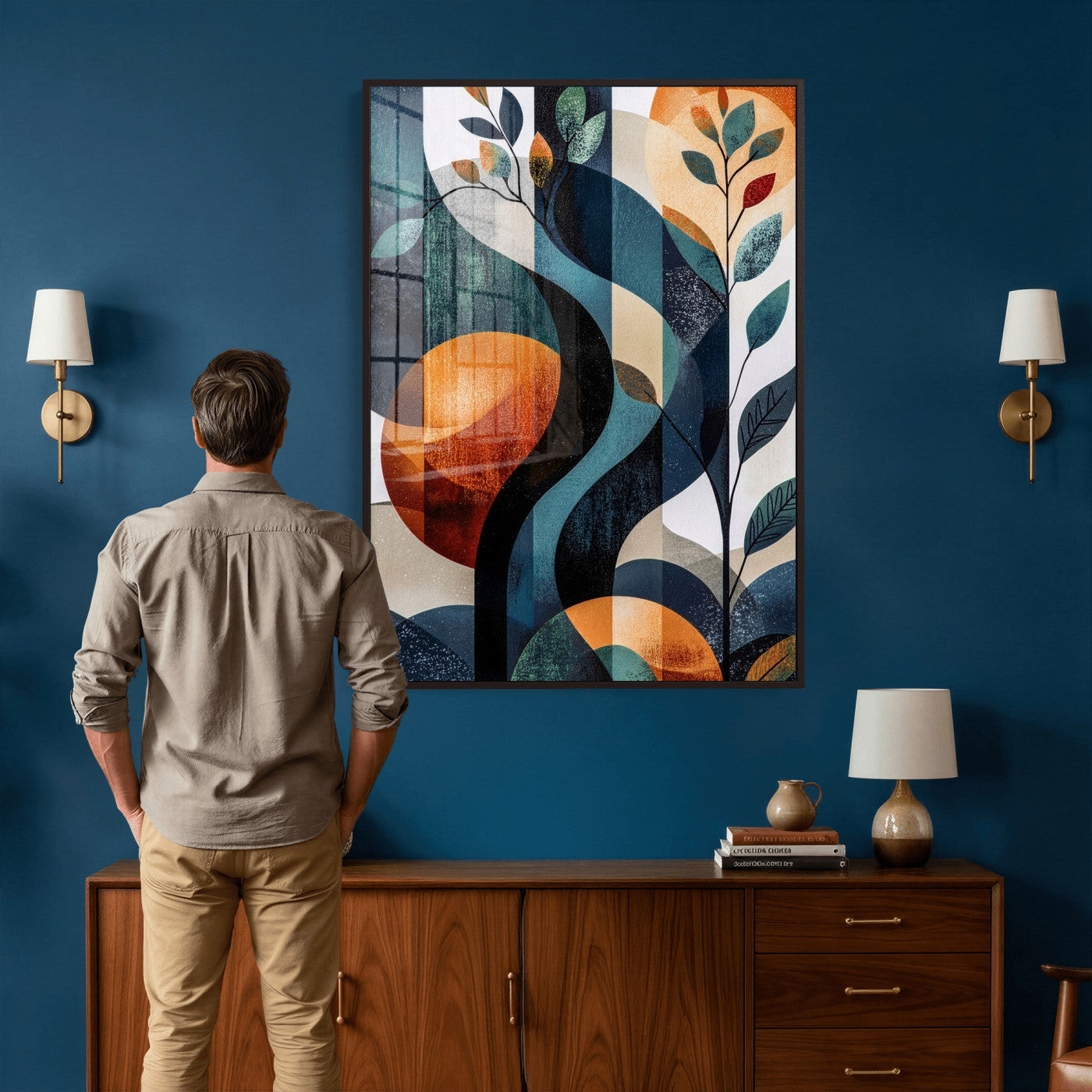 92534005-MGV-CV-24X36 - Abstract Flower Wall Art Canvas Print