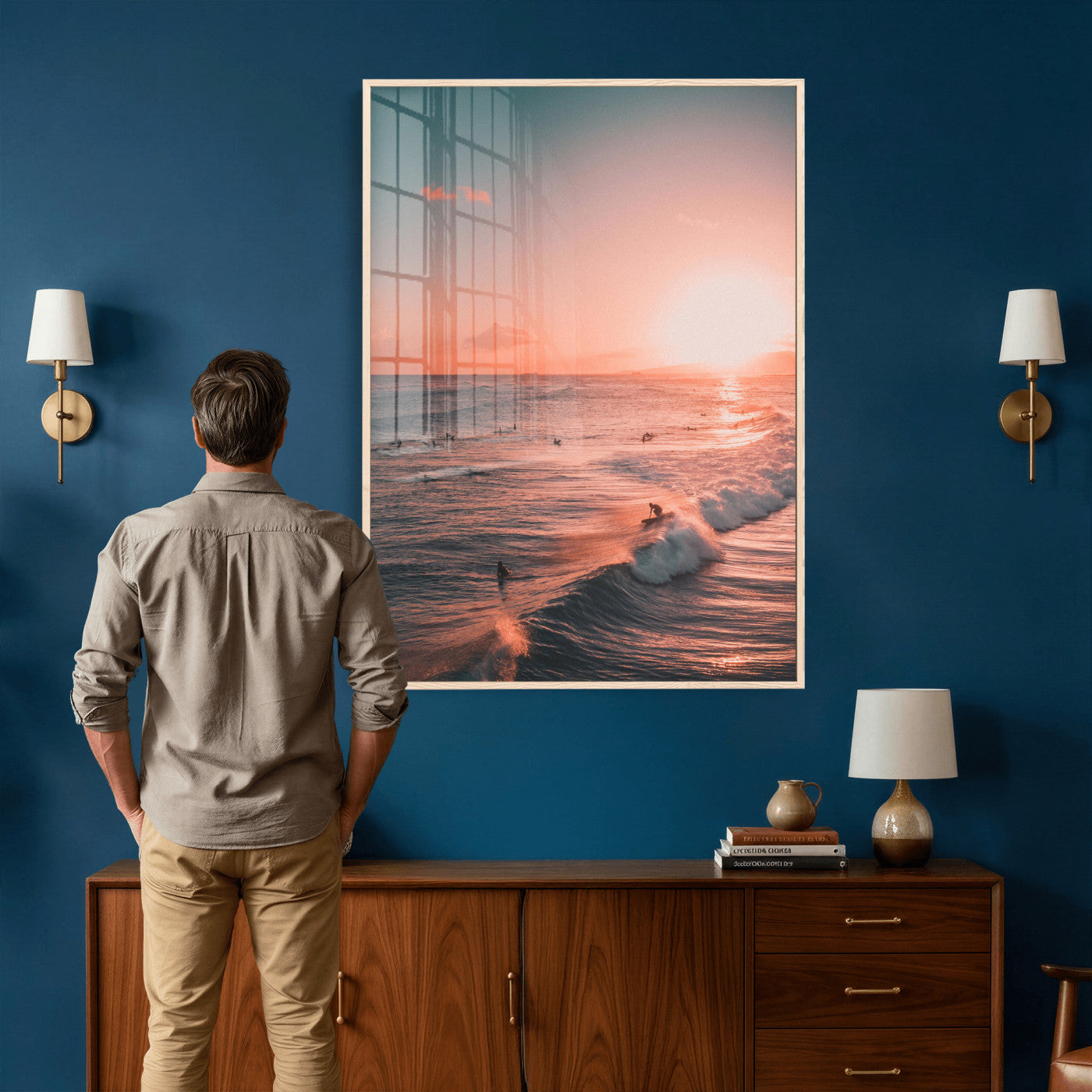 29099392-MGV-CV-24X36 - Sunset Ocean Wall Art Canvas Print