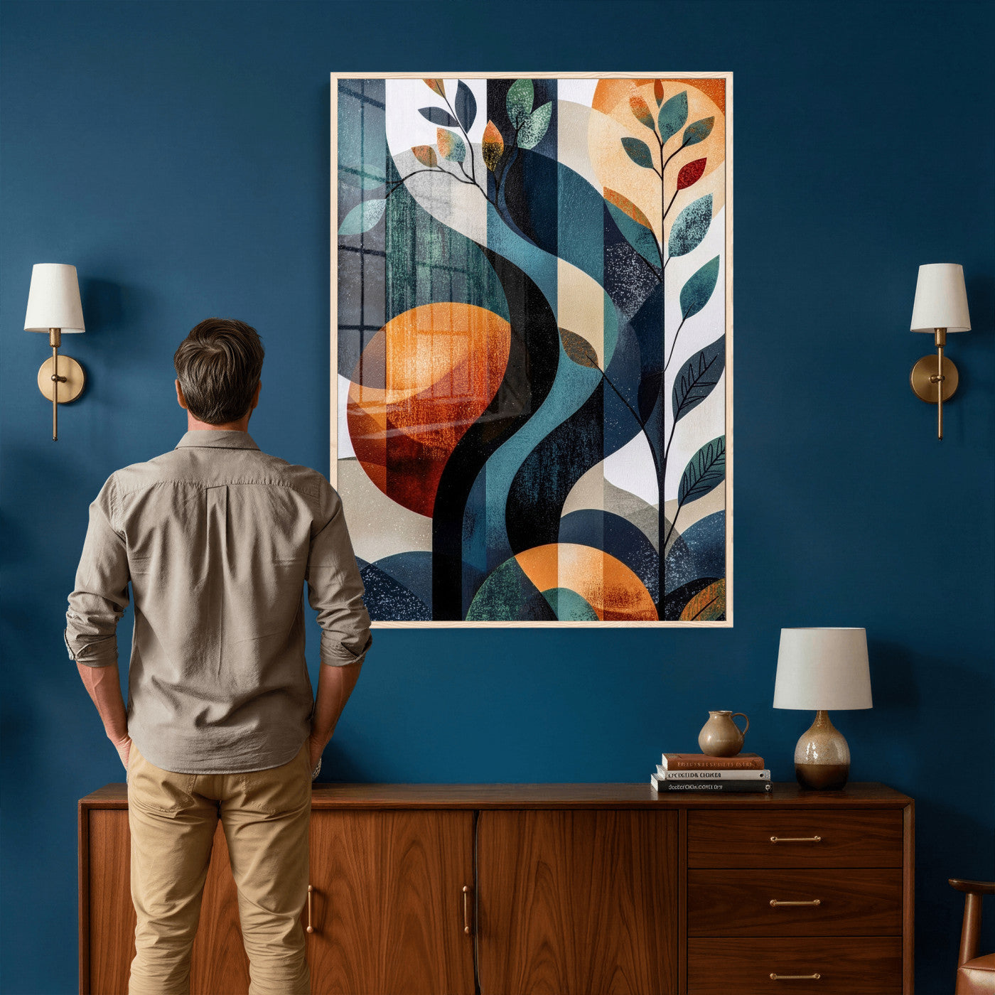 92534005-MGV-CV-24X36 - Abstract Flower Wall Art Canvas Print