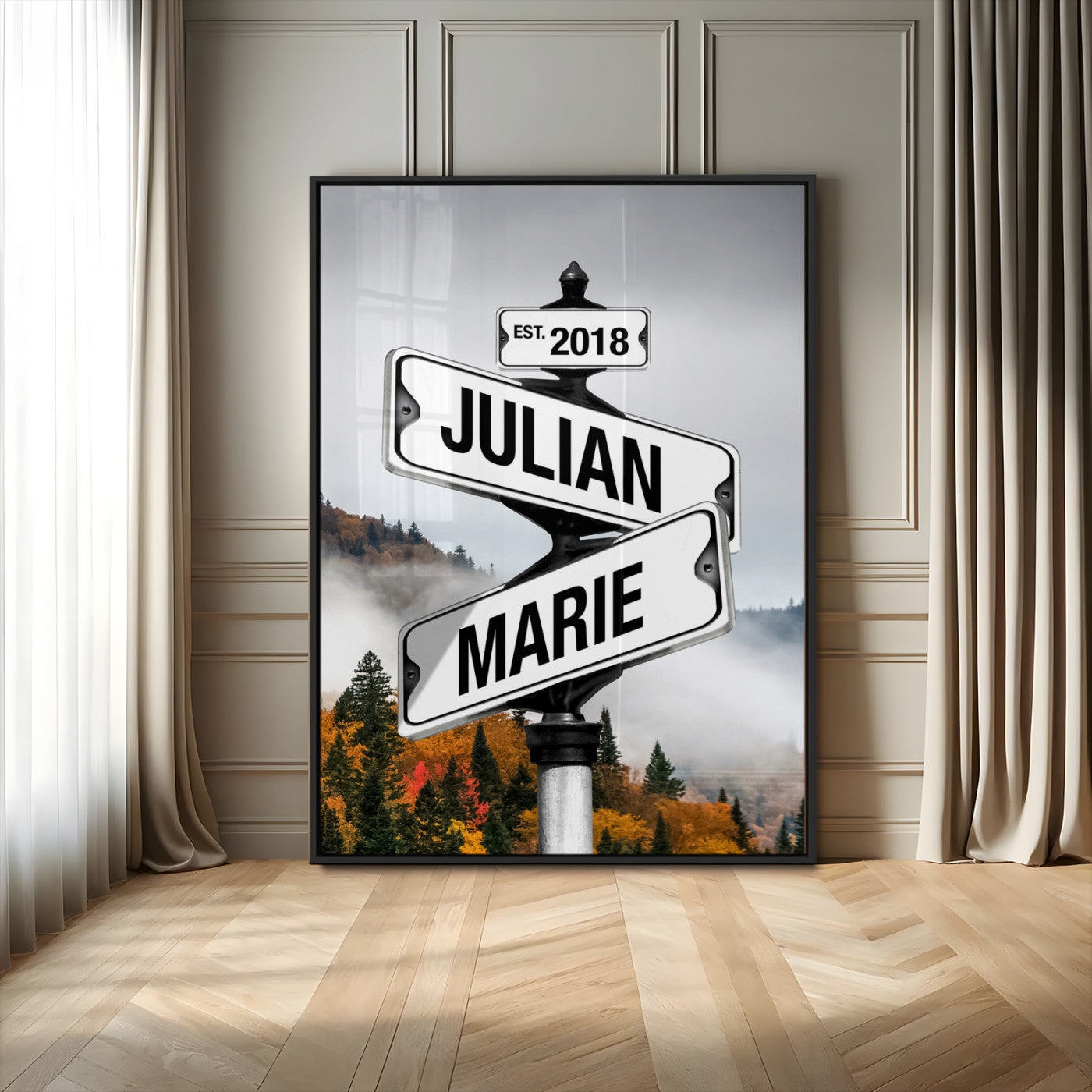 86607535-MGV-CV-24X36 - Personalized World Map Wall Art Print