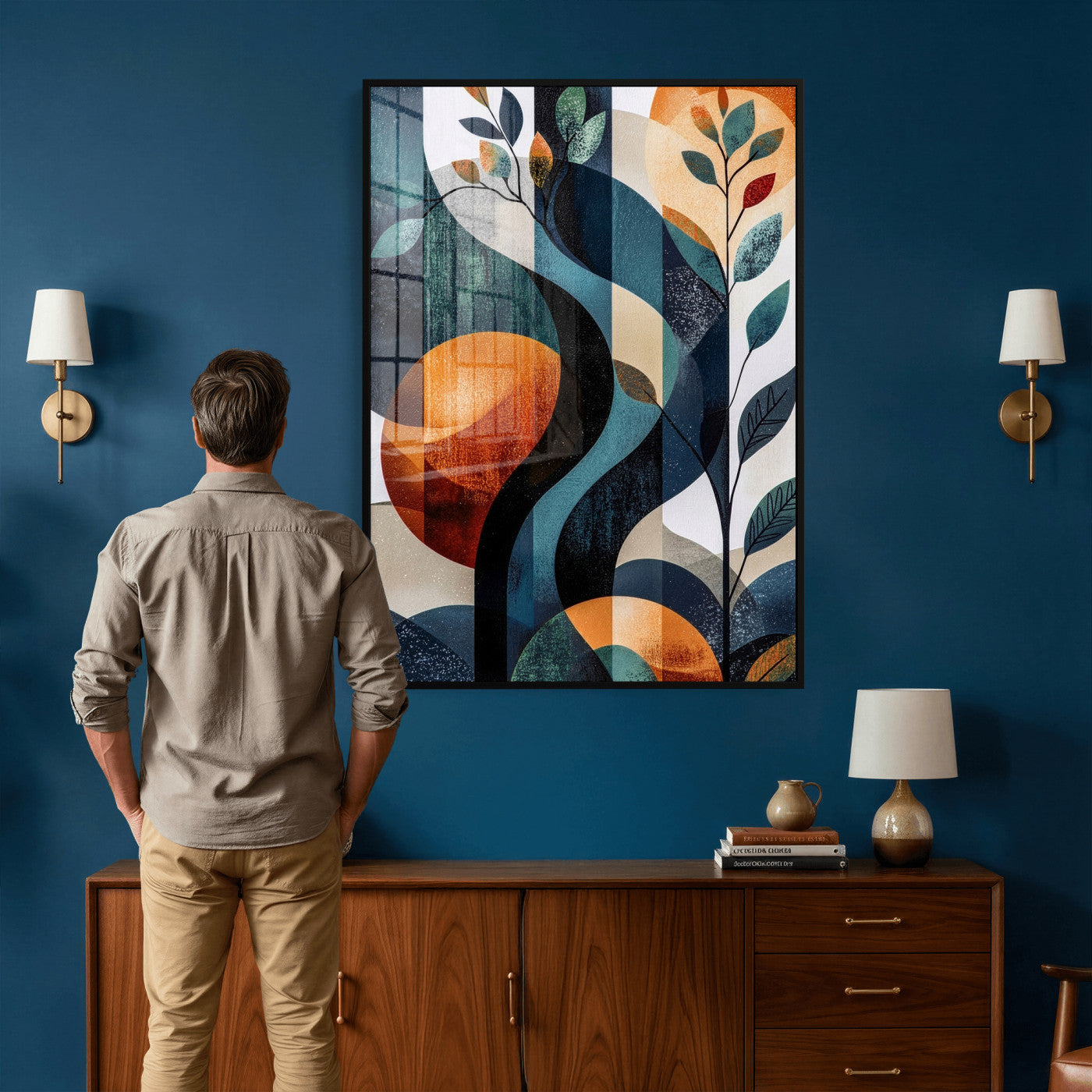 92534005-MGV-CV-24X36 - Abstract Flower Wall Art Canvas Print