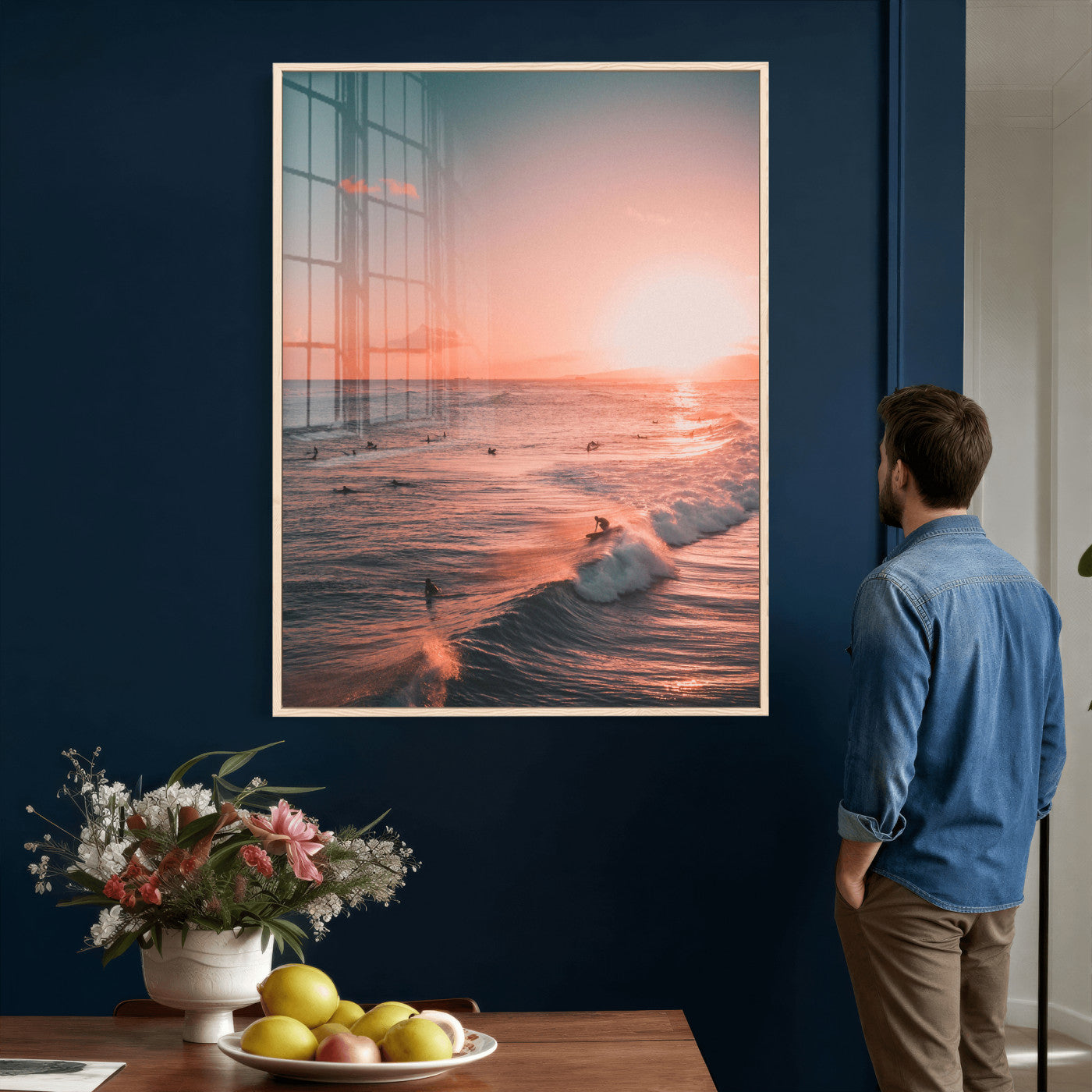29099392-MGV-CV-24X36 - Sunset Ocean Wall Art Canvas Print