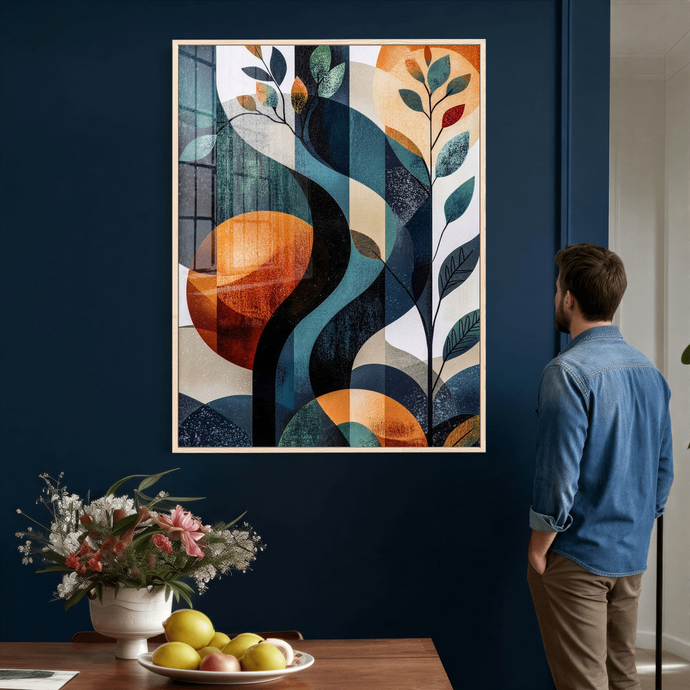 92534005-MGV-CV-24X36 - Abstract Flower Wall Art Canvas Print