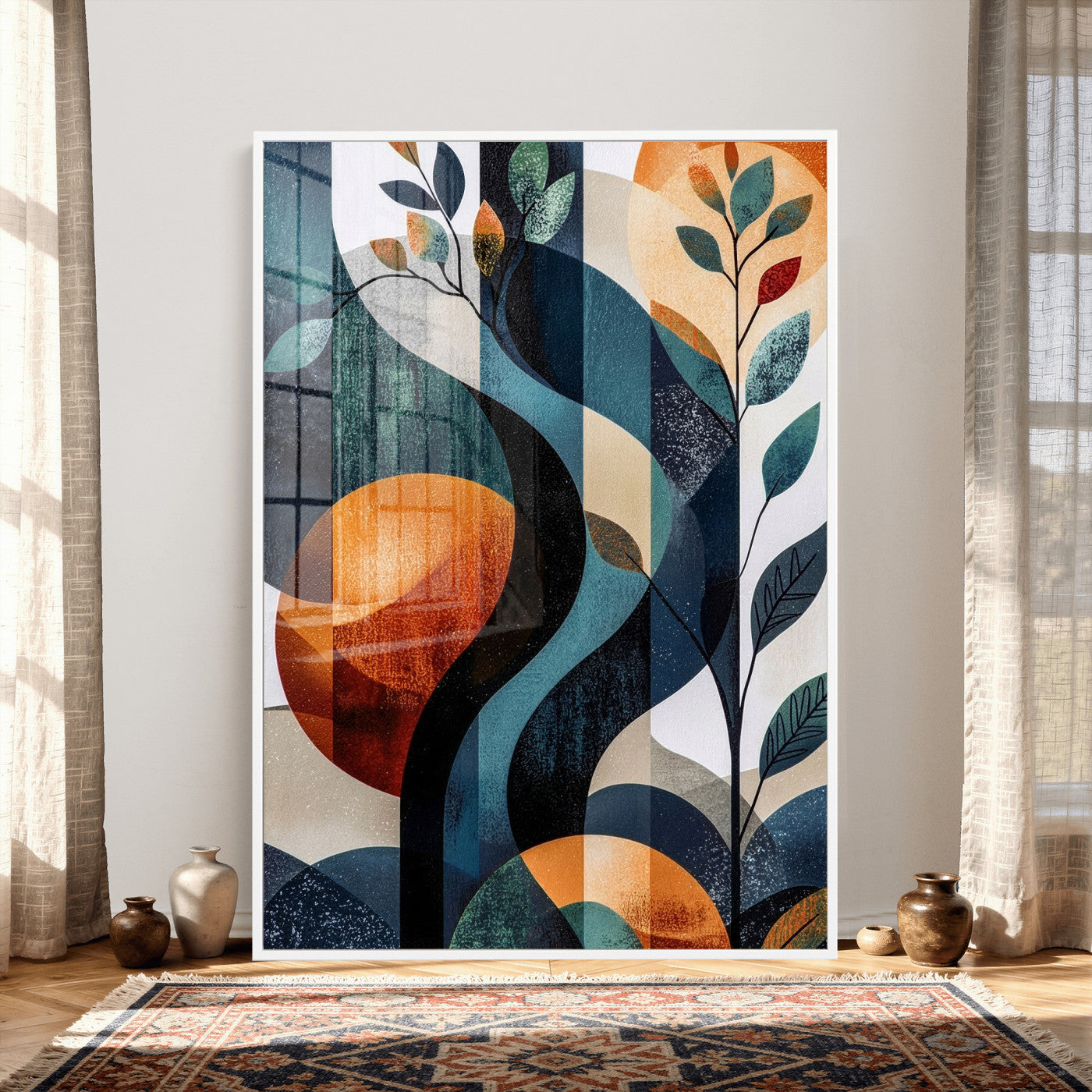 92534005-MGV-CV-24X36 - Abstract Flower Wall Art Canvas Print