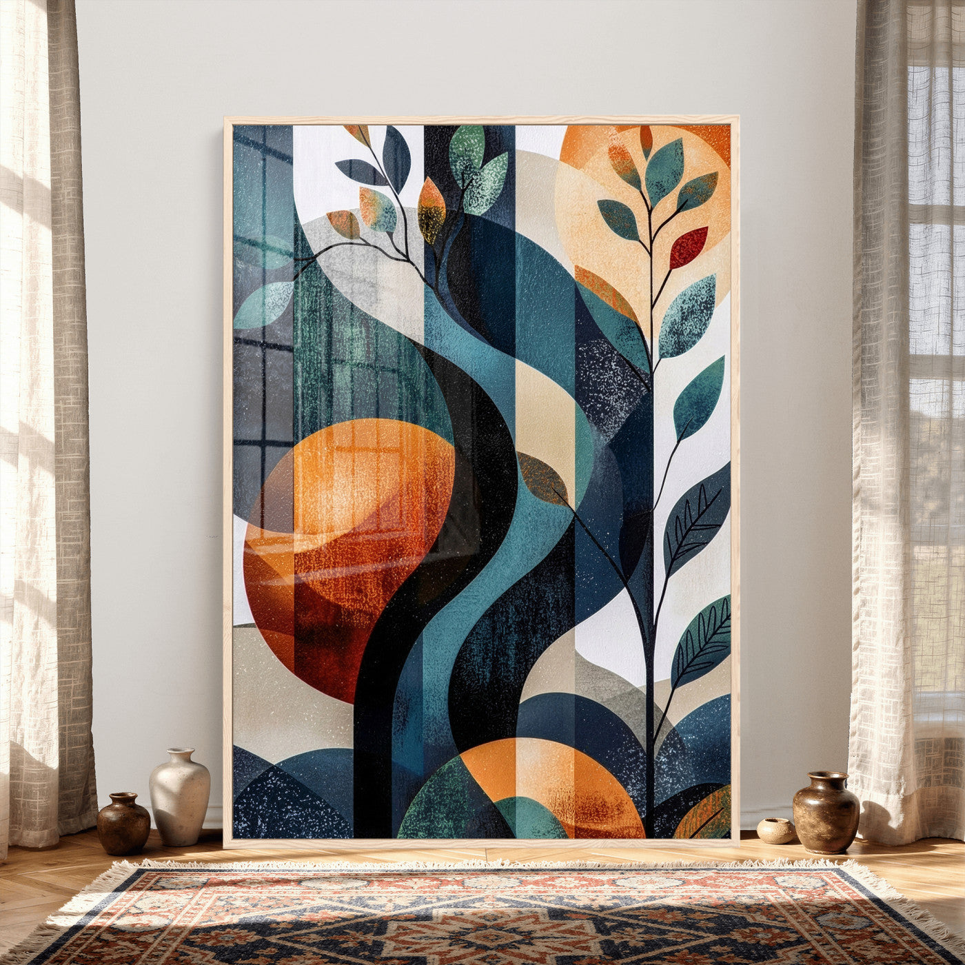92534005-MGV-CV-24X36 - Abstract Flower Wall Art Canvas Print