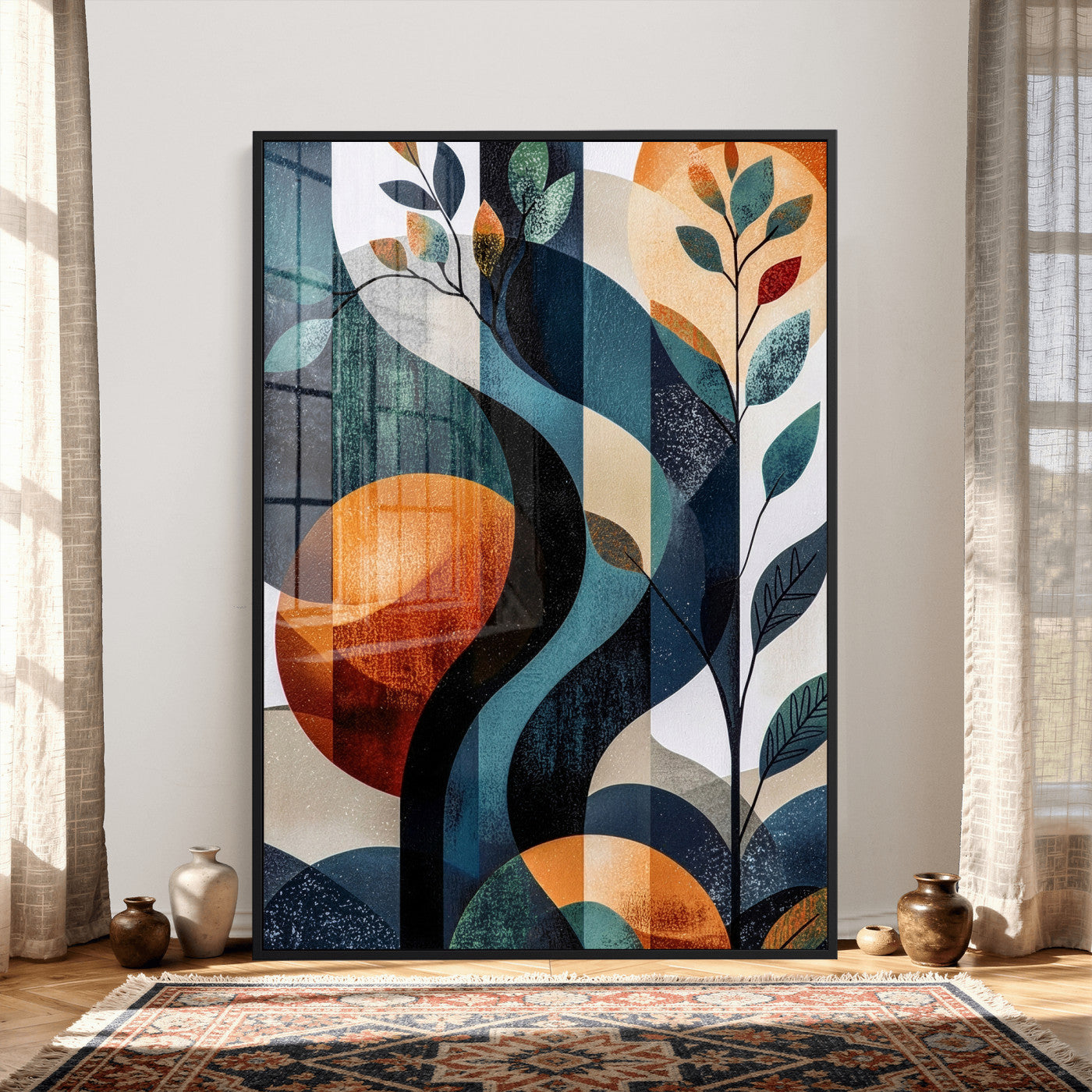 92534005-MGV-CV-24X36 - Abstract Flower Wall Art Canvas Print