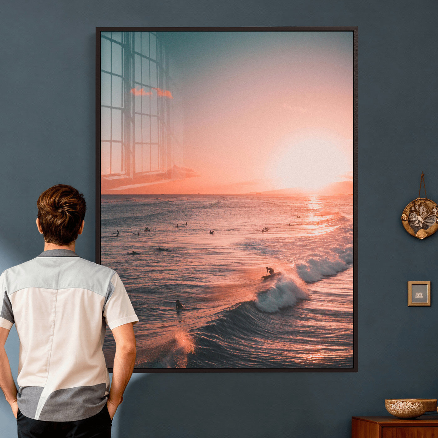 29099392-MGV-CV-24X36 - Sunset Ocean Wall Art Canvas Print