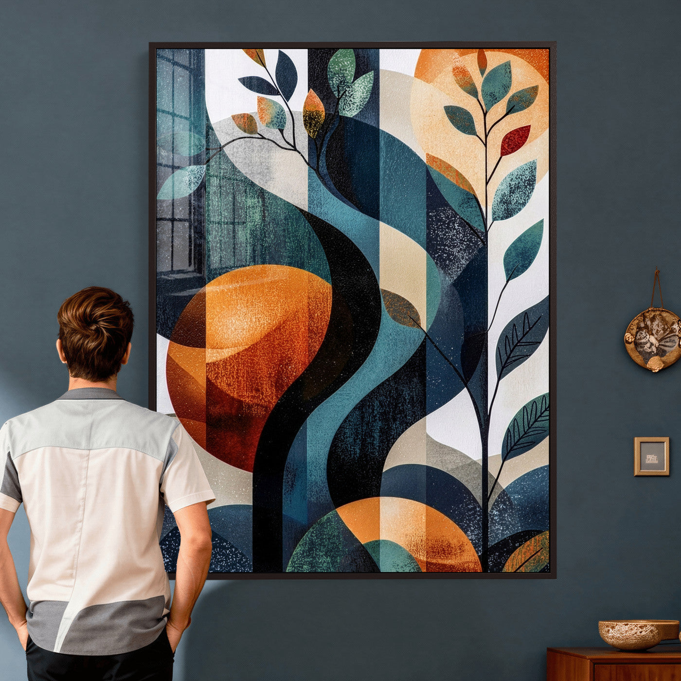 92534005-MGV-CV-24X36 - Abstract Flower Wall Art Canvas Print