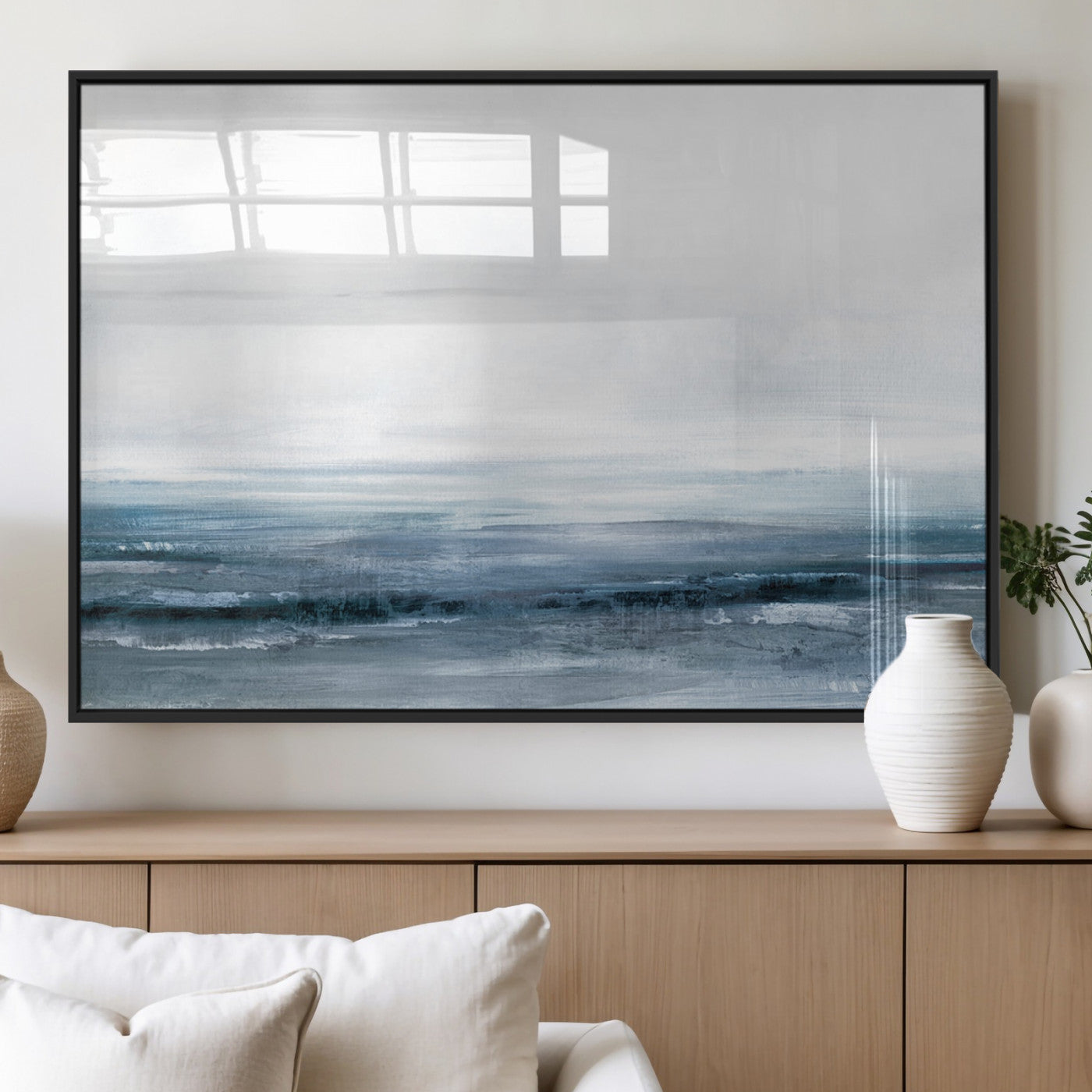 65702-MGV-FP-36X24-3P_Black-Blue Ocean Abstract Artwork Wall Art Canvas Print