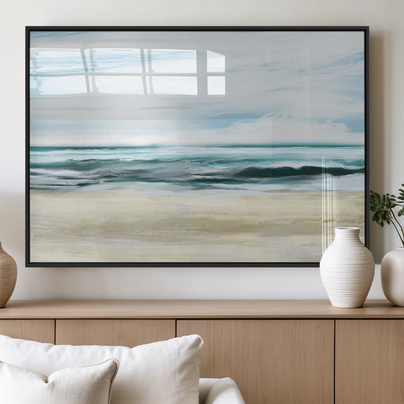 96301-MGV-FP-36X24-3P_Black-Ocean Abstract Wall Art Canvas Print