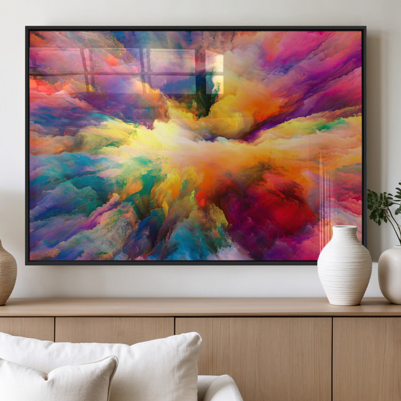 61038-MGV-FP-36X24-3P_Black-Blazing Vibrant Colors Cloud Wall Art Canvas Print