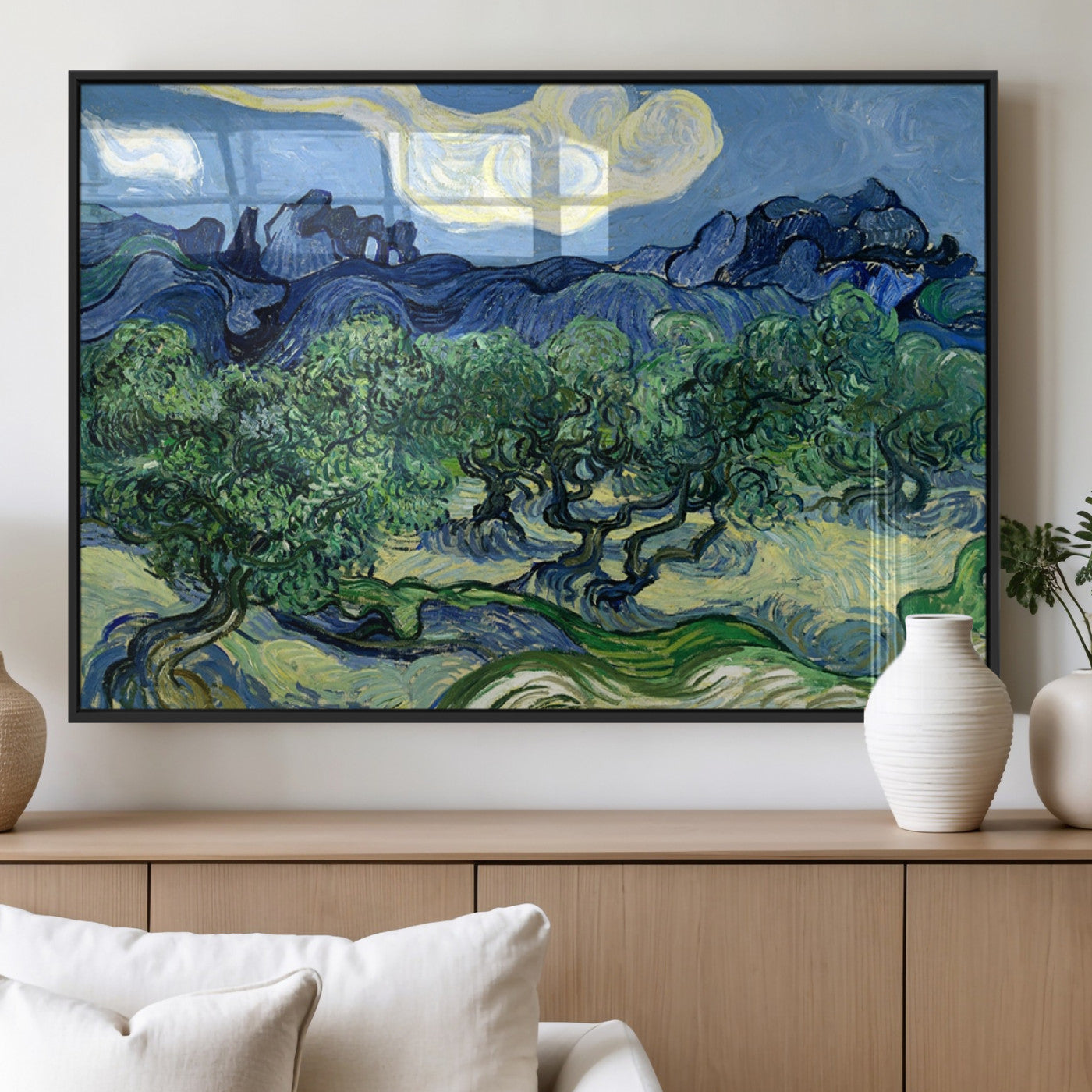 80252-MGV-FP-36X24-3P_Black-Olive Trees Van Gogh Wall Art Canvas Print