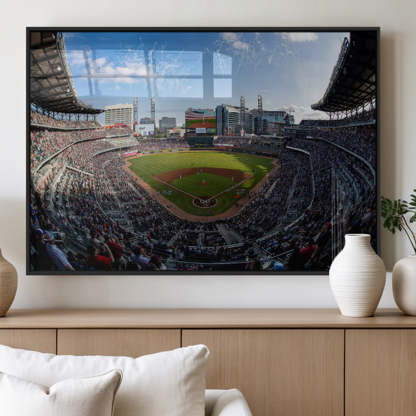 78608-MGV-FP-36X24-3P_Black-Truist Park Stadium Canvas Wall Art - Atlanta Braves Game Day Exclusive Decor
