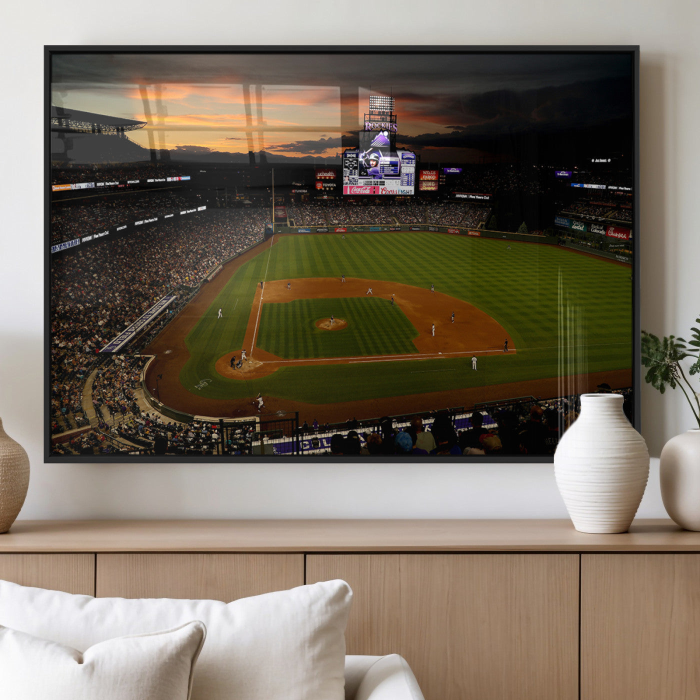57060-MGV-FP-36X24-3P_Black-Colorado Rockies Coors Field Wall Art Canvas Print - MLB Baseball Stadium