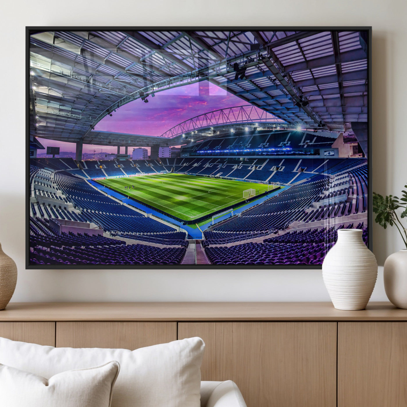 10851-MGV-FP-36X24-3P_Black-FC Porto Soccer Team Print Canvas- Dragon Stadium Wall Art Canvas Print