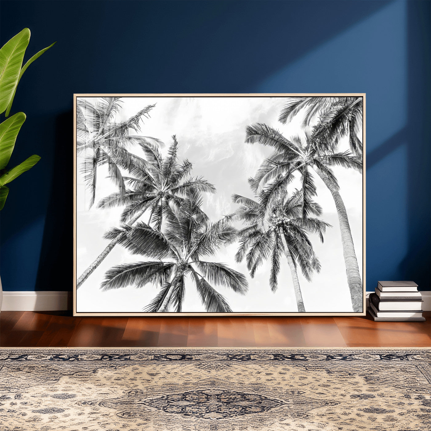 62113786-MGV-CV-36X24 - Palm Trees Wall Art – Tropical Breeze Canvas Print, Vacation Island Silhouette, Coastal Calm and Summer Paradise for Living Room or Beach House Decor