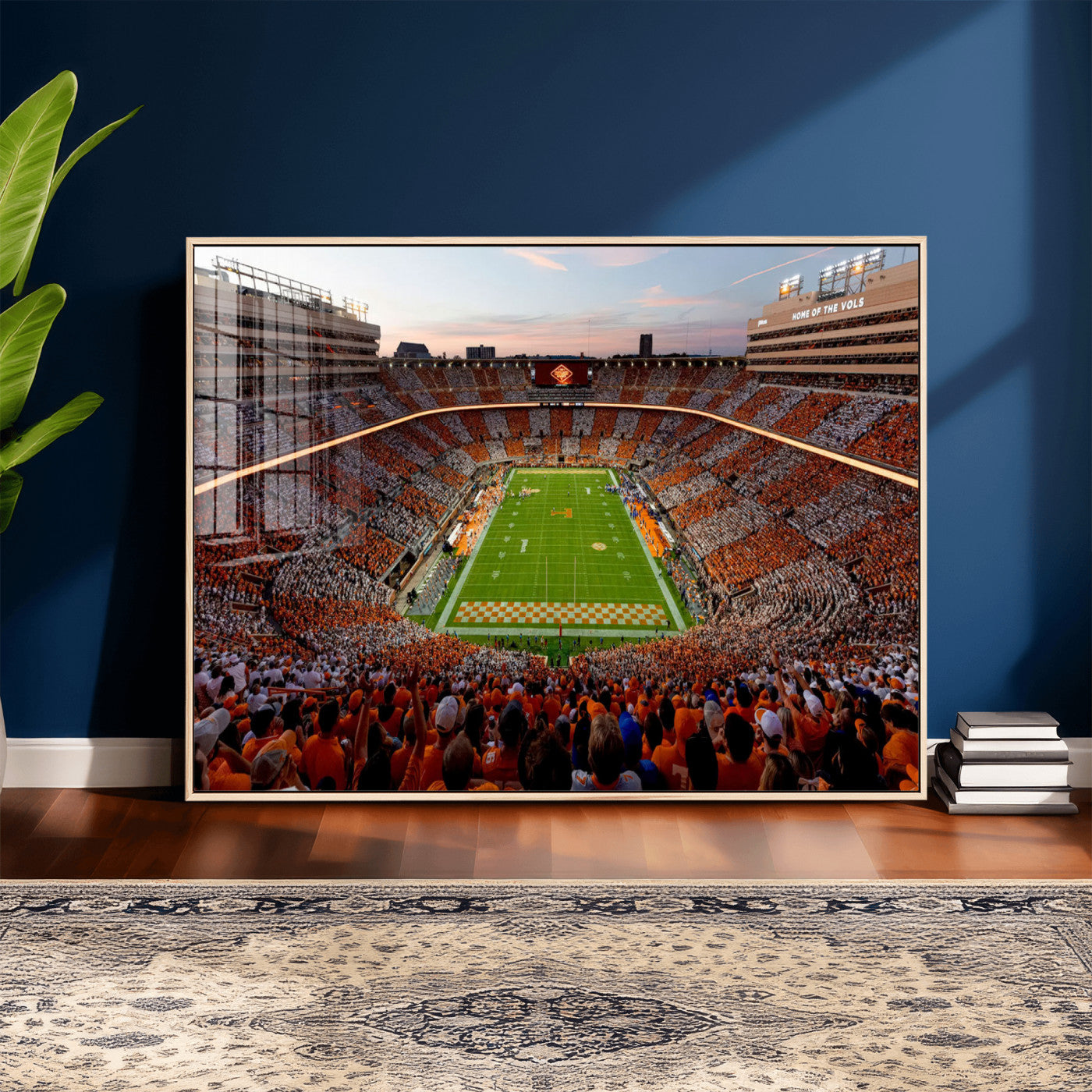 37160229-MGV-CV-36X24 - Tennessee Neyland Stadium Wall Art, Sports Arena Canvas Print, Panoramic Stadium Canvas Artwork for Home, Office