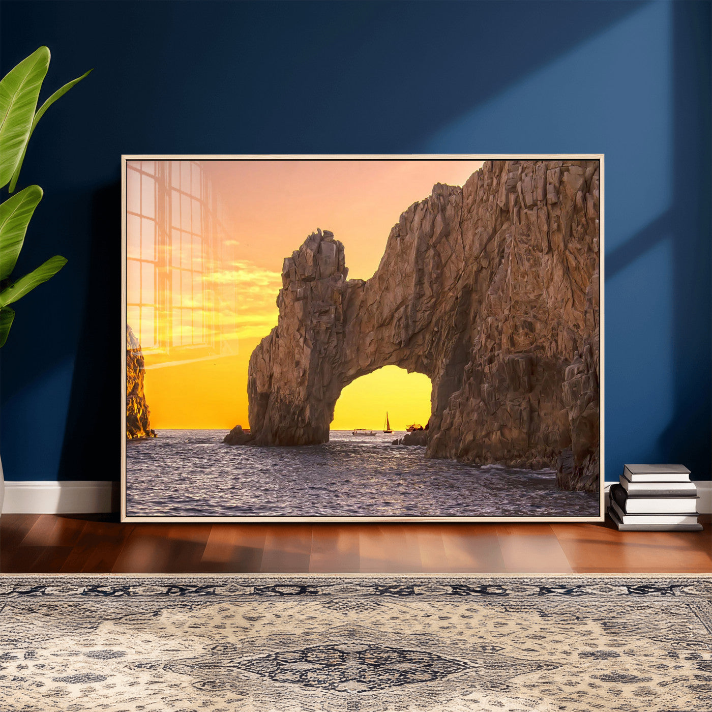 66414515-MGV-CV-36X24 - El Arco Cabo San Lucas Ocean Arch Wall Art Canvas Print, Baja California Rock Arch Seascape Canvas Print, Mexico Coastal Landmark Scenic Art Printing