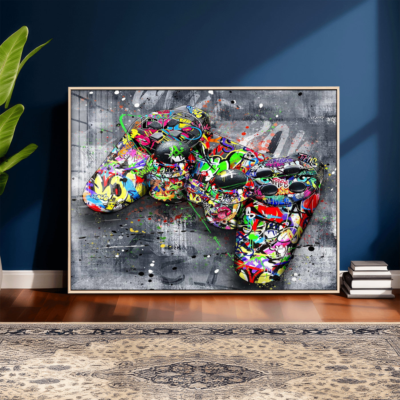 42929610-MGV-CV-36X24 - Graffiti Canvas Wall-Art For Bedroom - Gaming Wall Art For Teen Boys - Abstract Painting Pop Art Modern Home Wall Decor Ready to Hang
