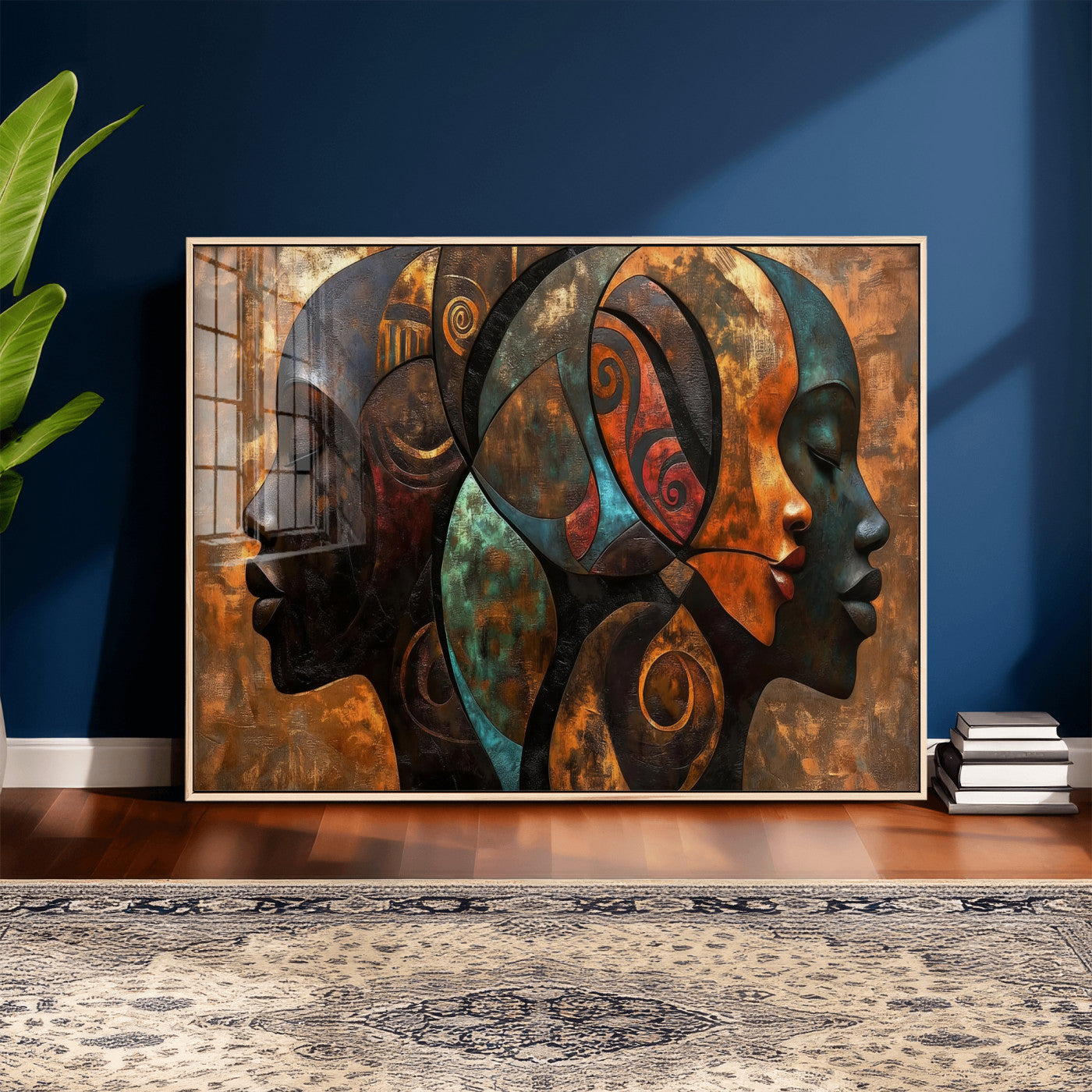 81517886-MGV-CV-36X24 - Abstract Afro American Women Wall Art Canvas Print