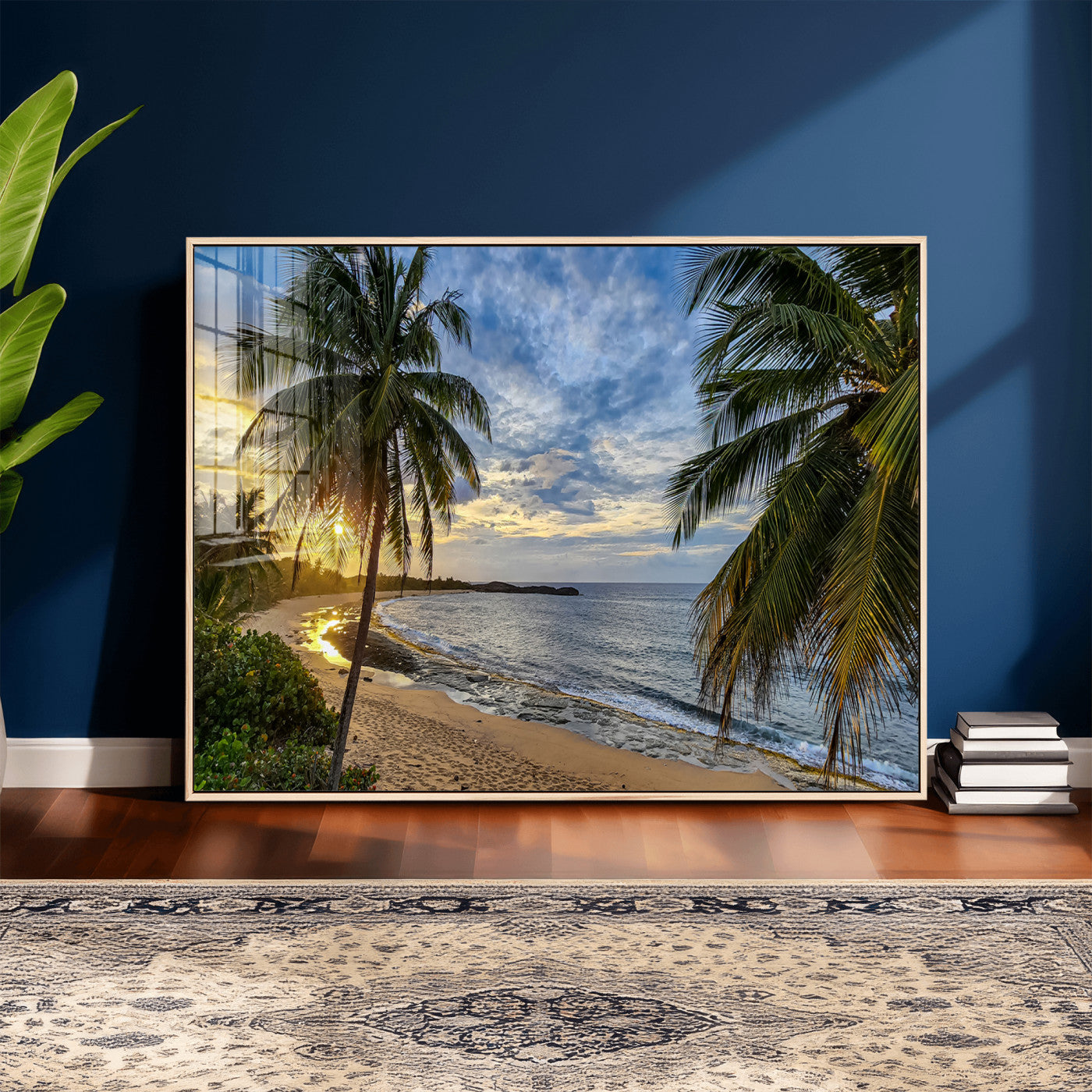 83399063-MGV-CV-36X24 - Puerto Rico Beach Paradise Wall Art – Tropical Coastal Print