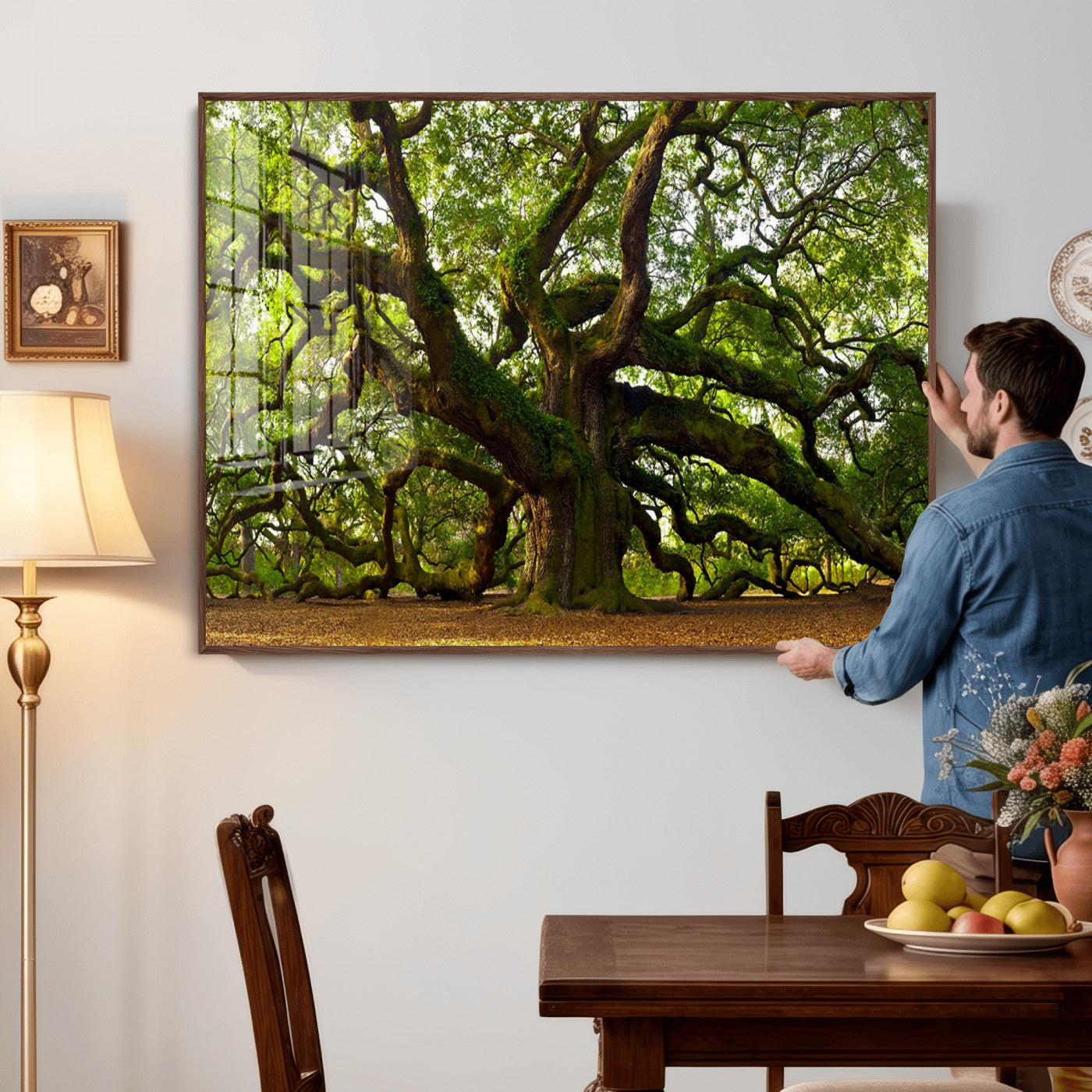 29407-MGV-CV-36X24 - Angel Oak Tree Wall Art Canvas Print | Large Forest Tree Nature Photography Print on Canvas