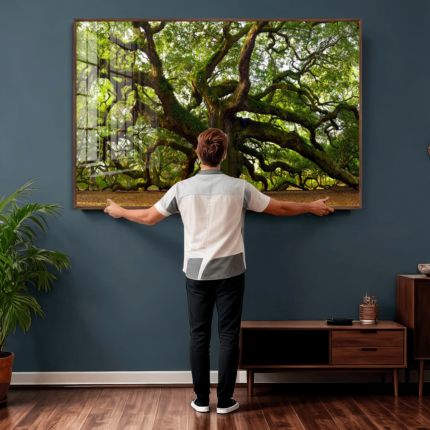 29407-MGV-CV-36X24 - Angel Oak Tree Wall Art Canvas Print | Large Forest Tree Nature Photography Print on Canvas
