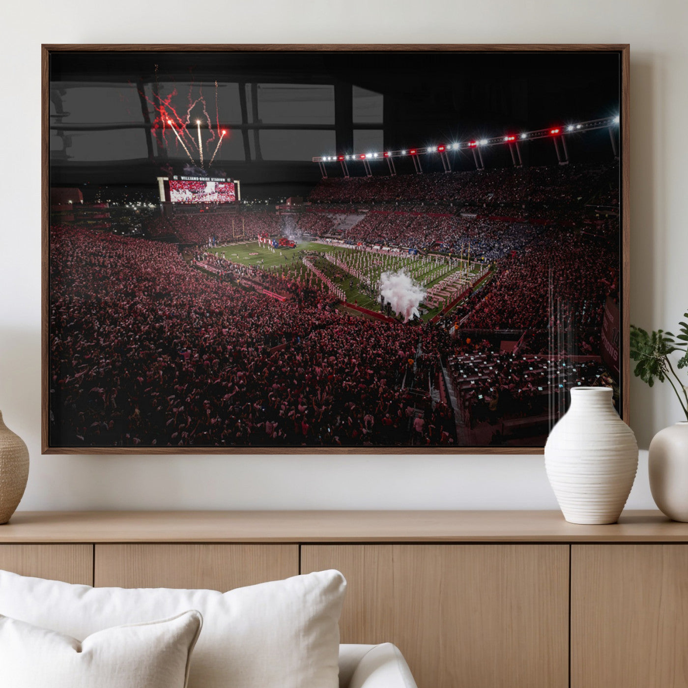 60690191-MGV-FP-36X24 - William Brice Stadium Wall Art Print – Baseball Game Room Artwork Print for Basement Dorm, Home, Office