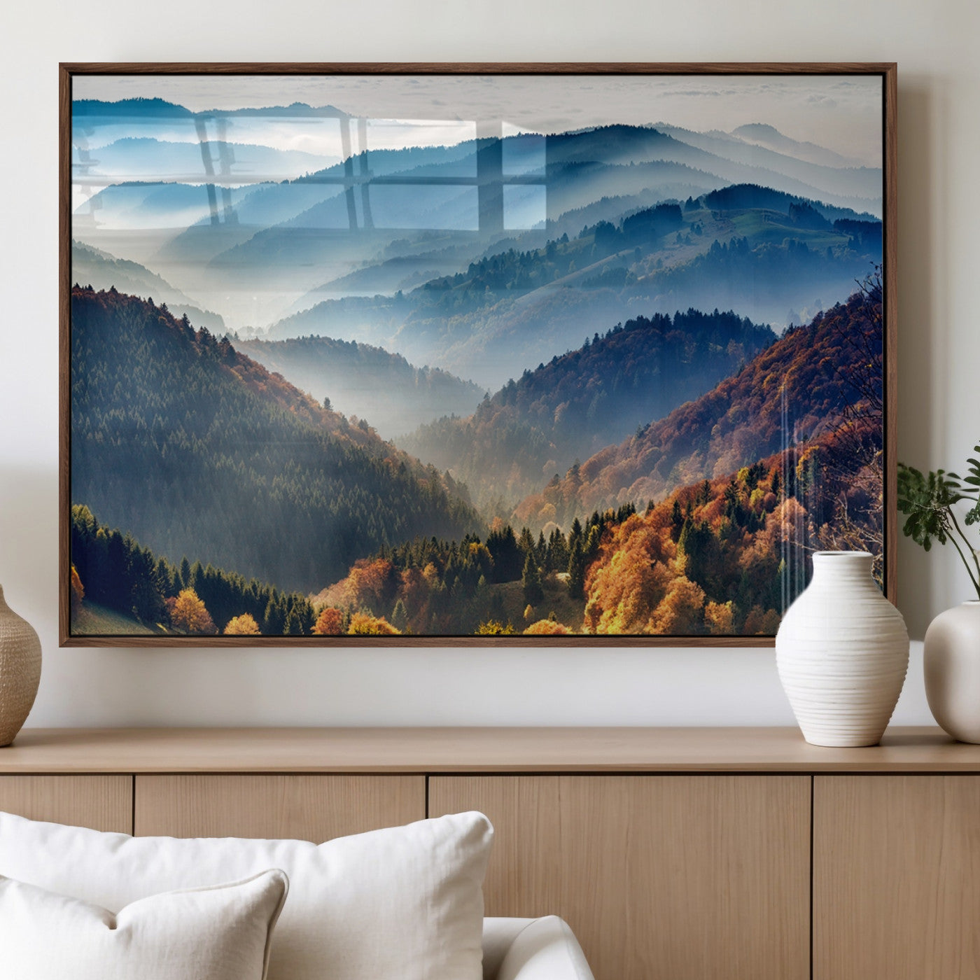 55372-MGV-FP-36X24-3P_Walnut-Mountains Forest Autumn Wall Art Canvas Print