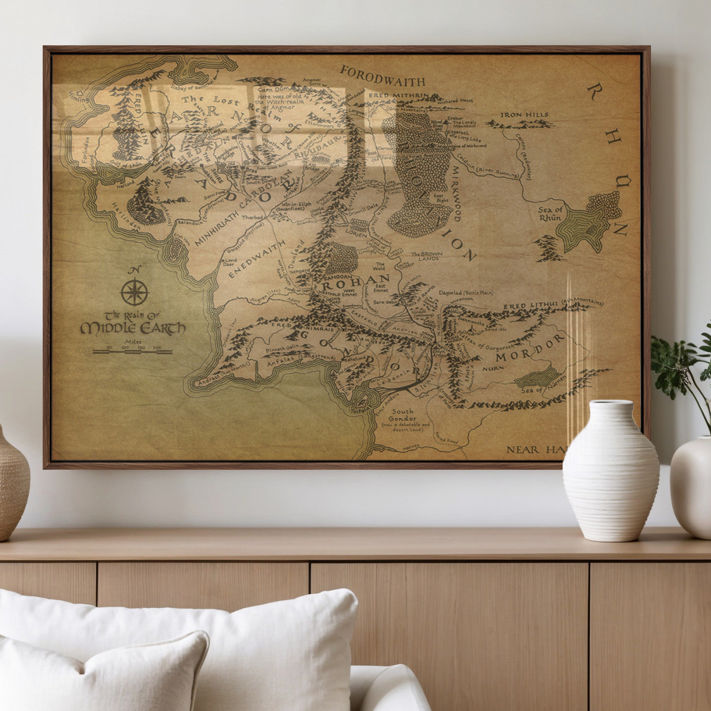 65656565-MGV-FP-36X24-3P_Walnut-Push Pin World Map Canvas Print – Travel Tracker Wall Art for Couples, Perfect Anniversary Gift for Home or Office Decor