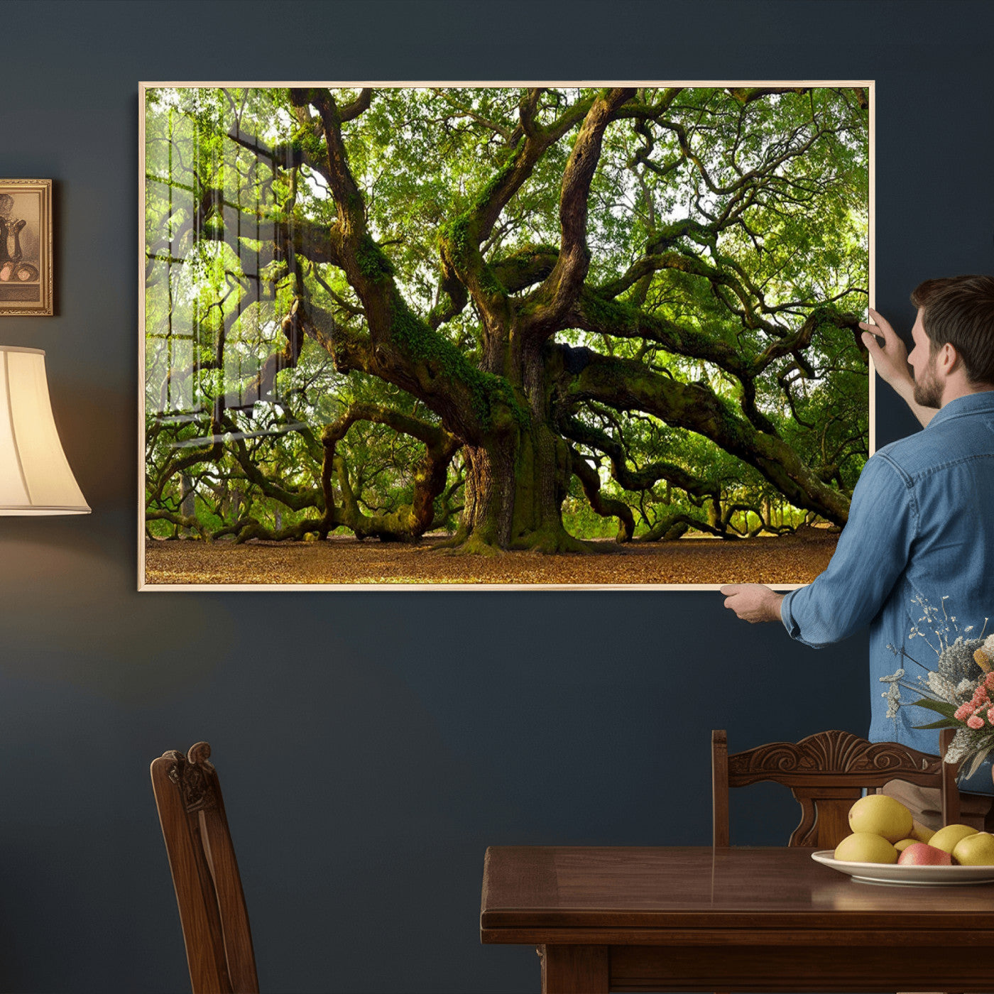29407-MGV-CV-36X24 - Angel Oak Tree Wall Art Canvas Print | Large Forest Tree Nature Photography Print on Canvas