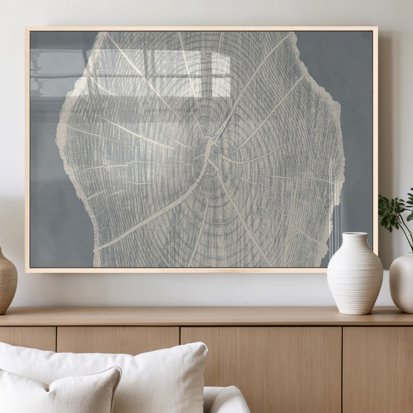 25547-MGV-FP-36X24-3P_Natural-Abstract Tree Ring Wall Art Canvas Print – Nature-Inspired, Ready to Hang, Modern Home Decor