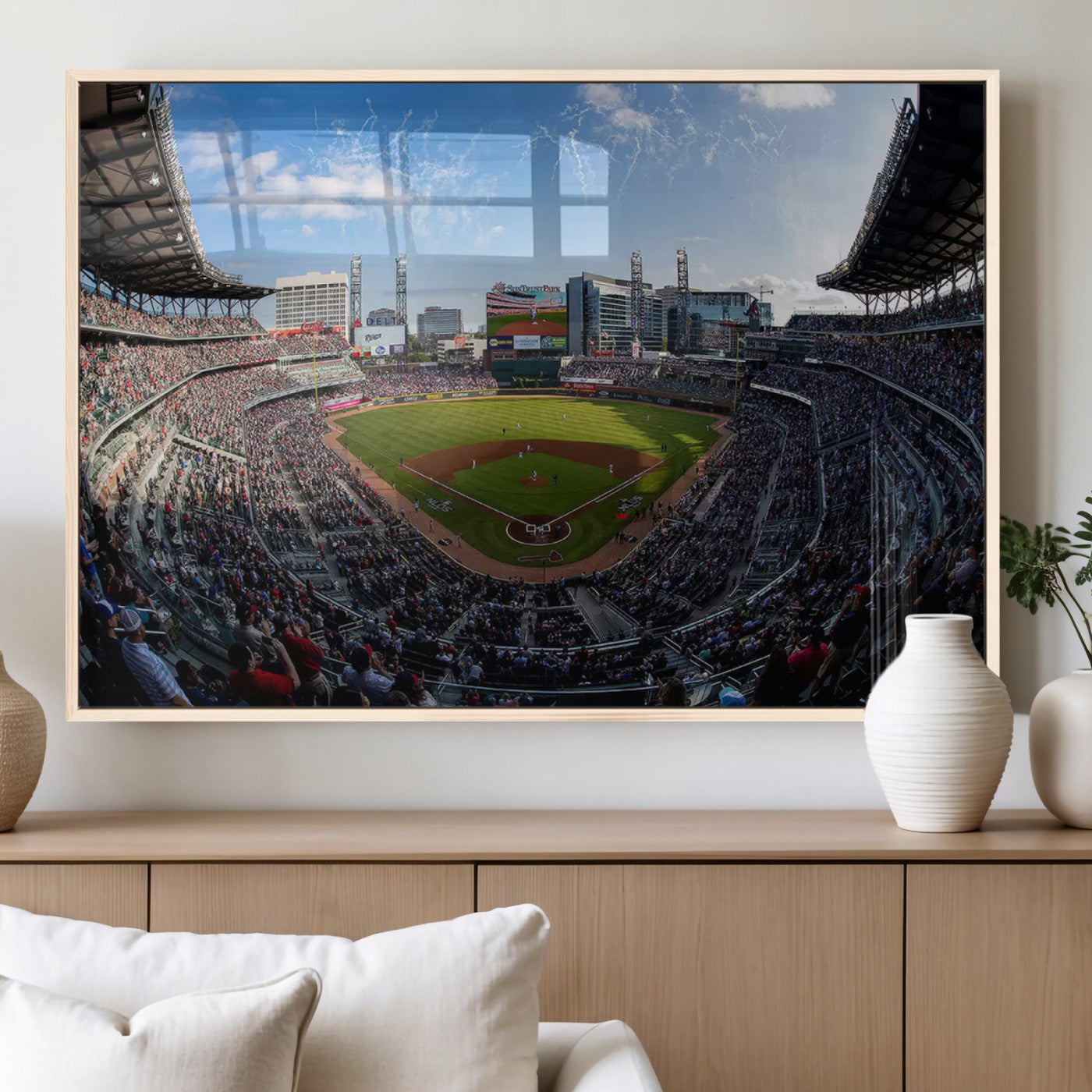 78608-MGV-FP-36X24-3P_Natural-Truist Park Stadium Canvas Wall Art - Atlanta Braves Game Day Exclusive Decor
