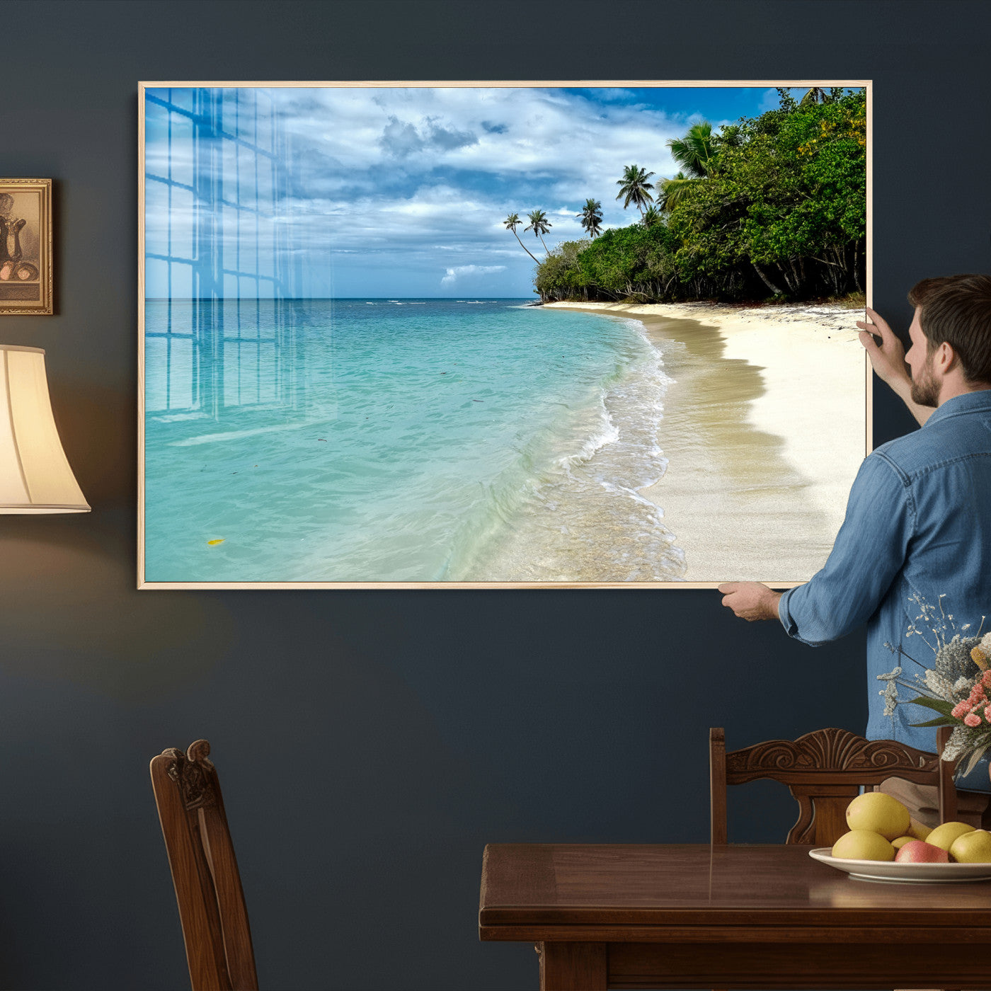 50626792-MGV-CV-36X24 - Puerto Rico Beach Paradise Wall Art – Tropical Coastal Print