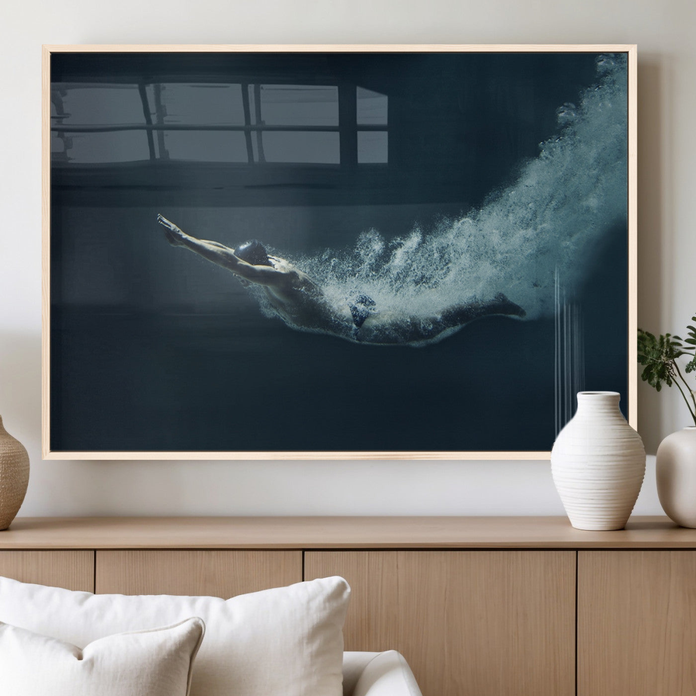 48463-MGV-FP-36X24-3P_Natural-Swimmer Wall Art Canvas Print
