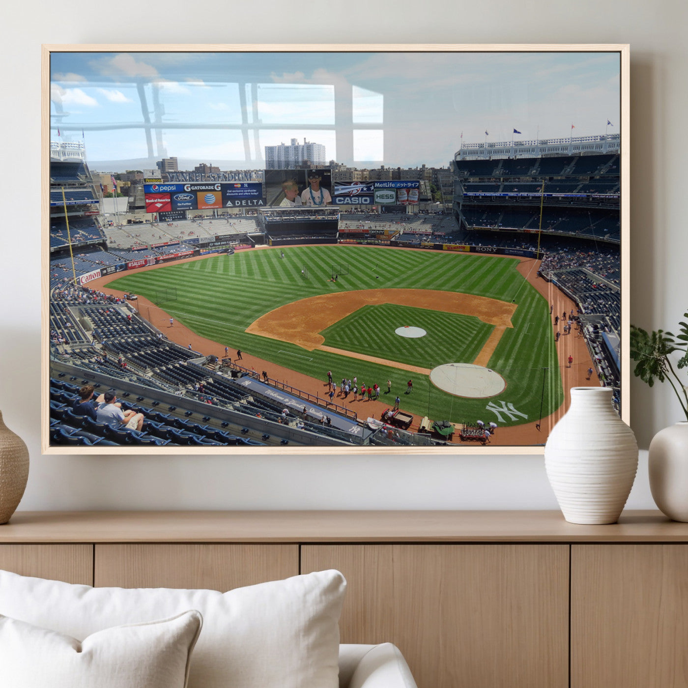 98047-MGV-FP-36X24-3P_Natural-Buffalo Bills Stadium Wall Art - Buffalo Bills Decor- NFL Fans Gift, Perfect Sports Decor for Living