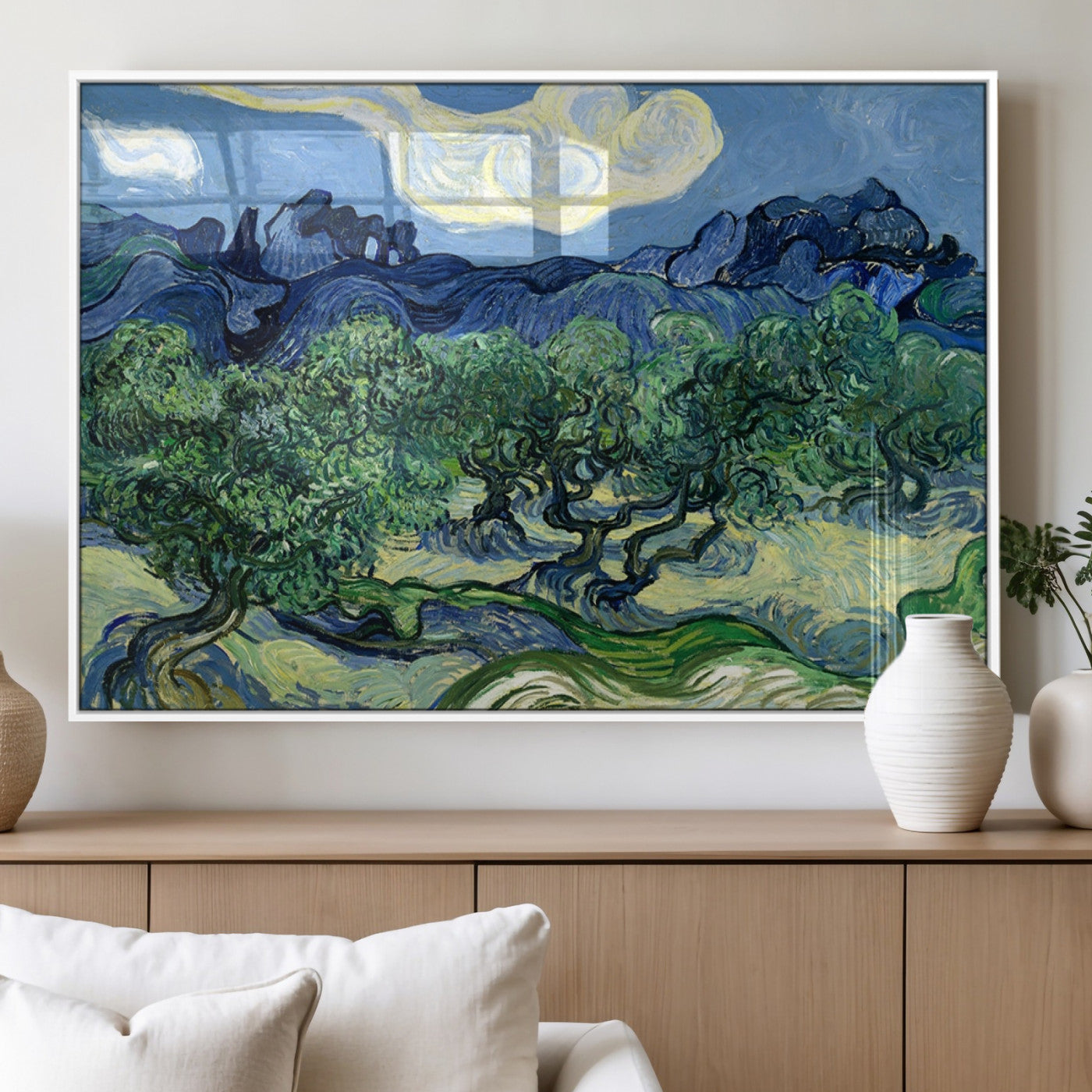 80252-MGV-FP-36X24-3P_White-Olive Trees Van Gogh Wall Art Canvas Print