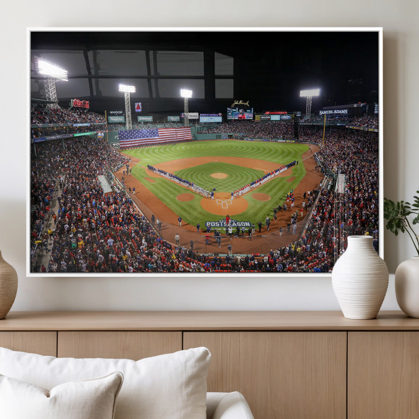 47365-MGV-FP-36X24-3P_White-Fenway Park Wall Art Canvas Print | Large Baseball Stadium Canvas Print for Boston Red Sox Fans |