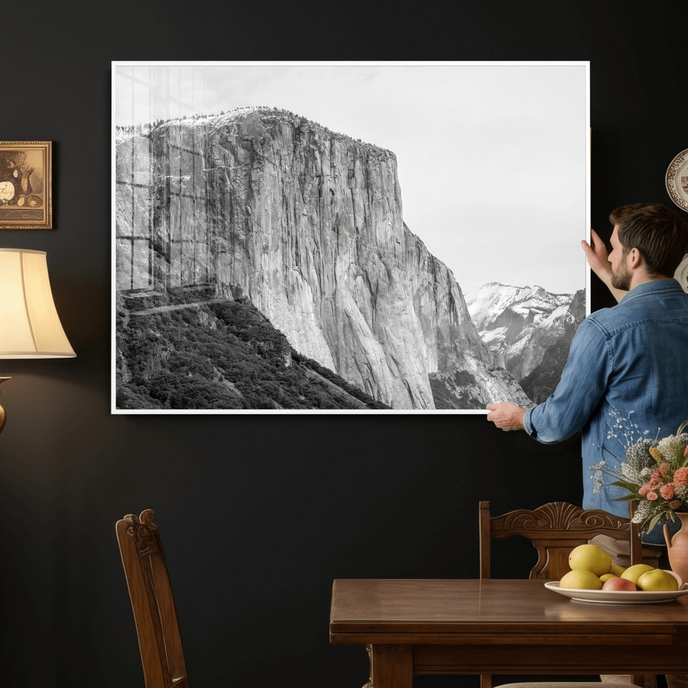 39393420-MGV-CV-36X24 - El Capitan Yosemite Mountain Wall Art – Yosemite Cliff Canvas Print, Rugged Terrain and Timeless Wilderness Decor for Office, Living Room or Cabin