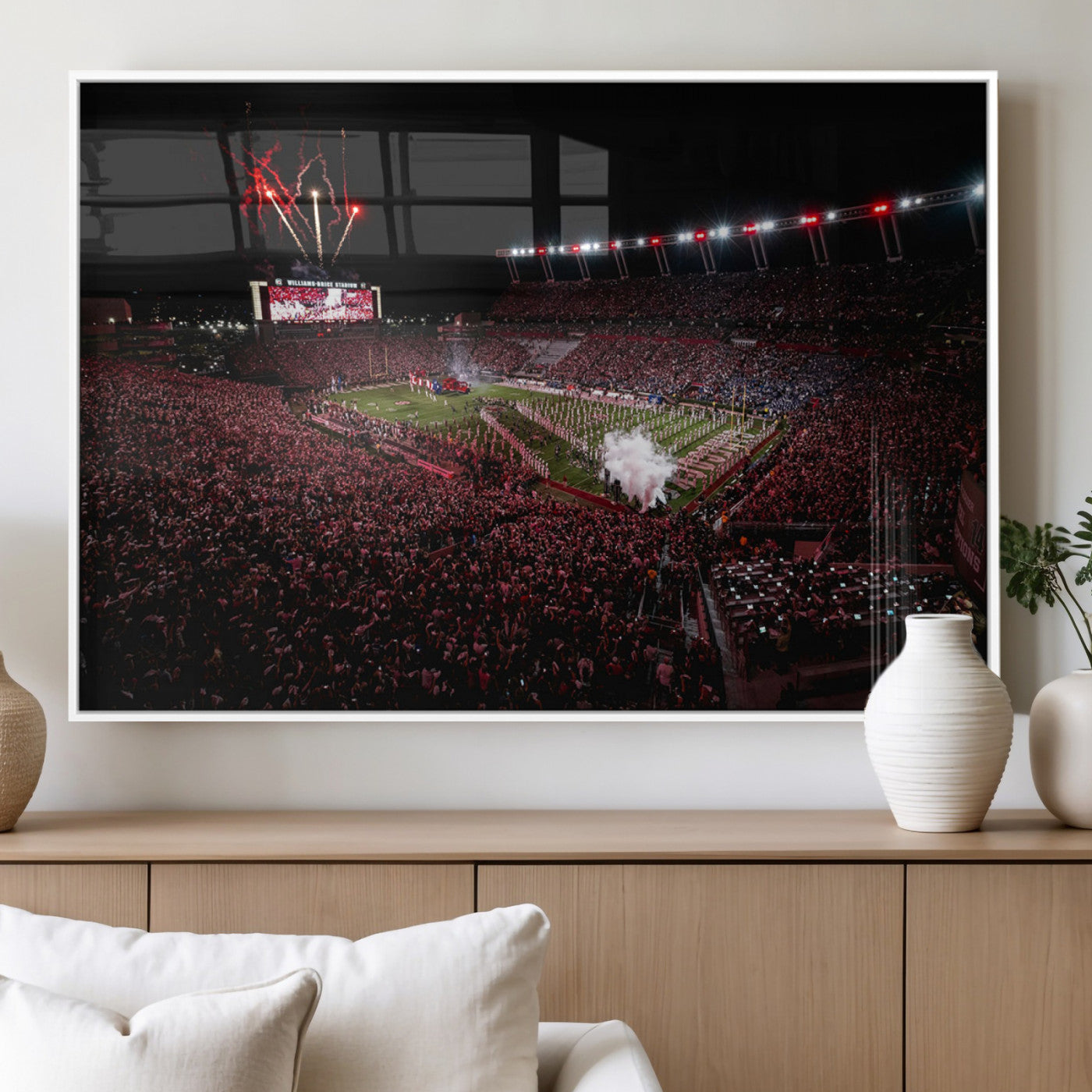 60690191-MGV-FP-36X24 - William Brice Stadium Wall Art Print – Baseball Game Room Artwork Print for Basement Dorm, Home, Office