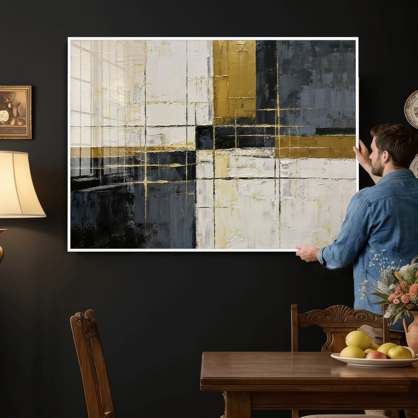 86412570-MGV-CV-36X24 - Geometric Abstract Wall Art Canvas Print