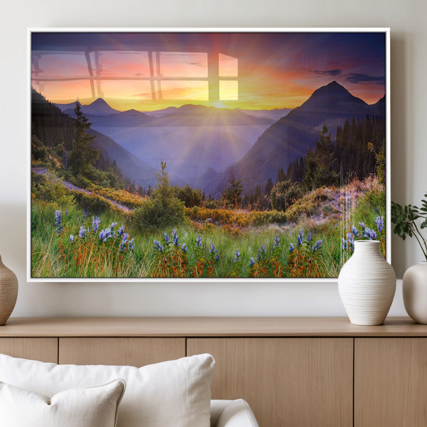 46010-MGV-FP-36X24-3P_White-Mountain and Spring Wall Art Canvas Print