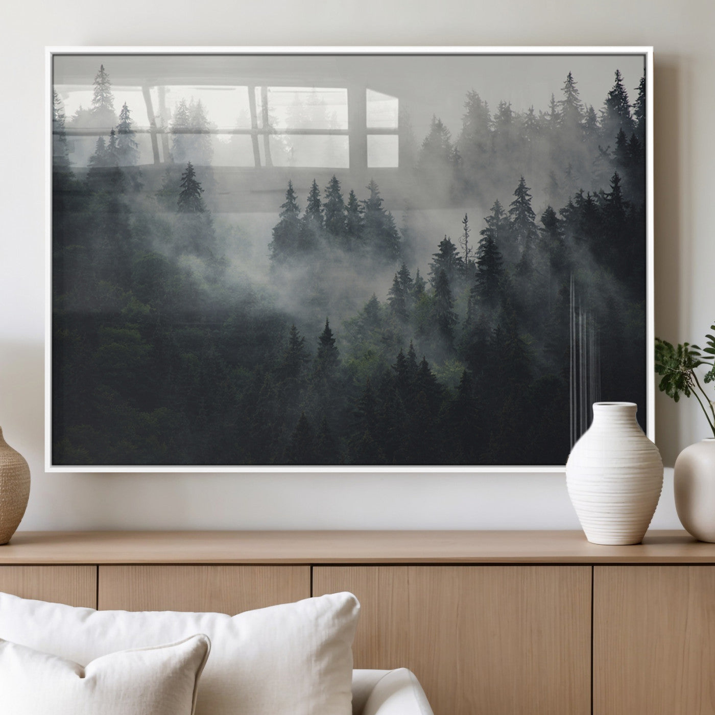 74938-MGV-FP-36X24-3P_White-Nature Wall Decor - Serene Triptych Nature Print – Woodland Landscape Decor for Living Room or