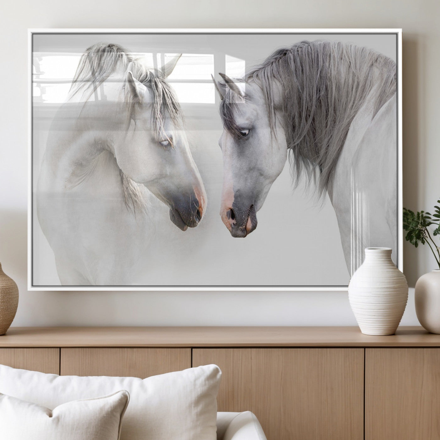 81129-MGV-FP-36X24-3P_White-White Horse Wall Art Animal Canvas Print