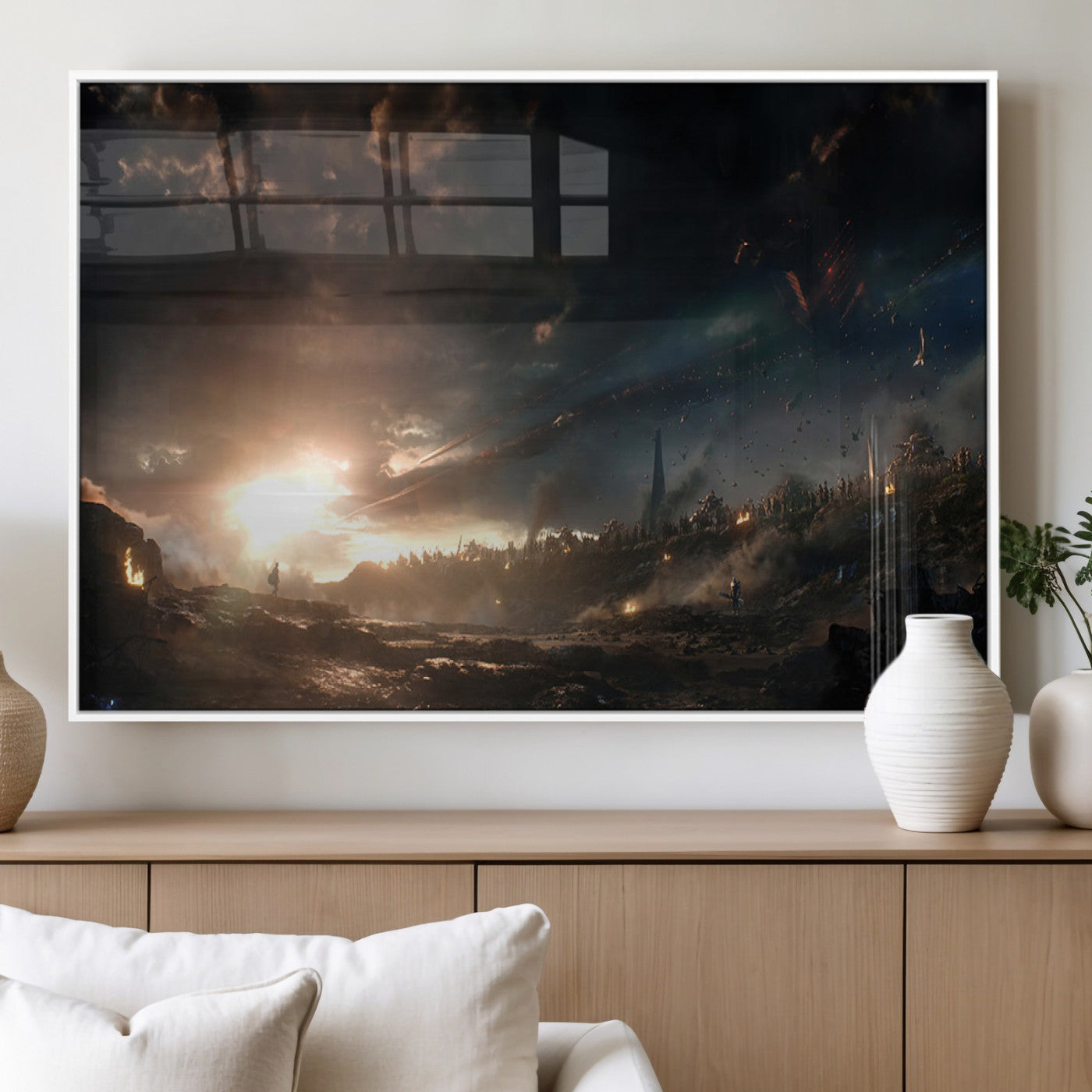 58617-MGV-FP-36X24-3P_White-Avengers Planet Wall Art Canvas Print