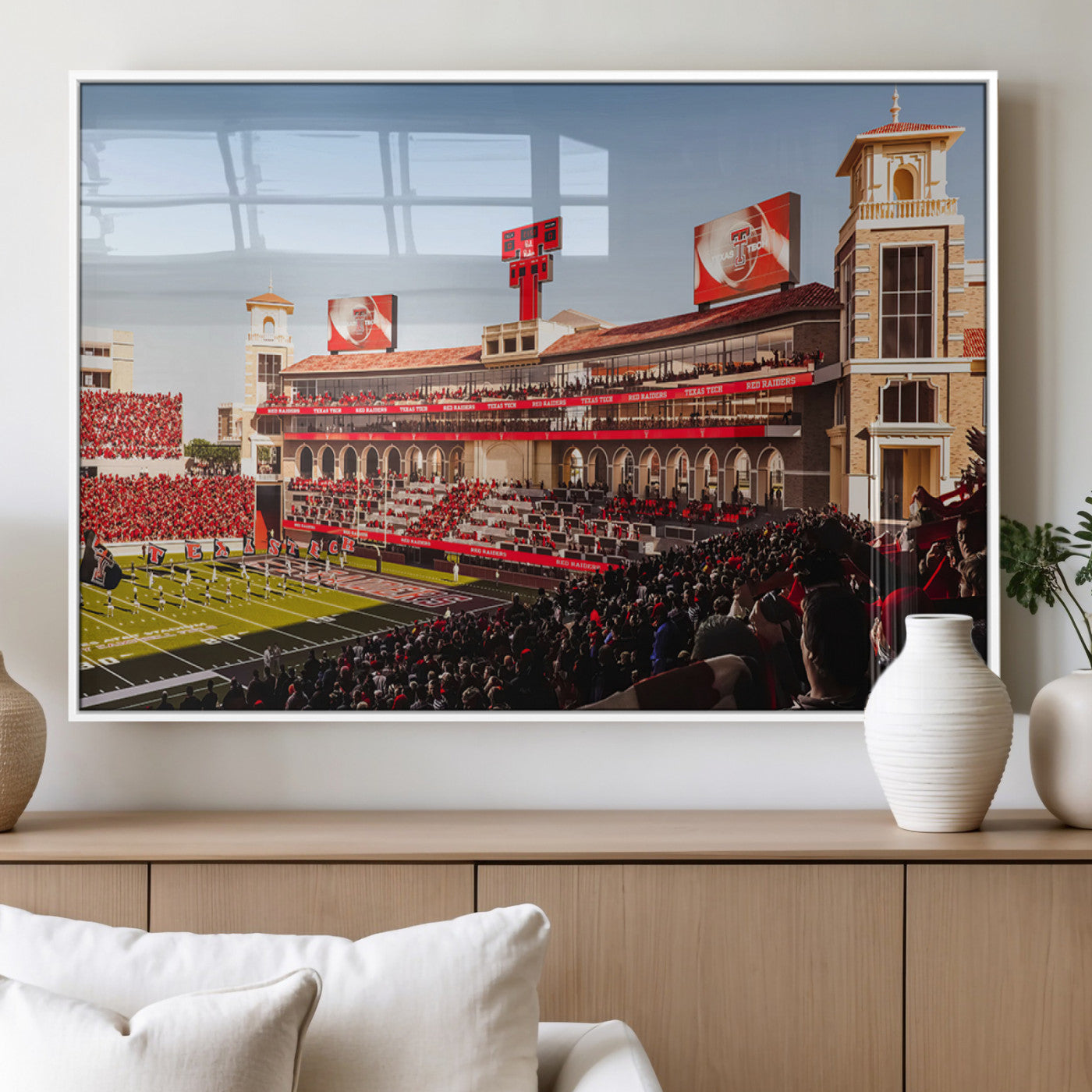 89744-MGV-FP-36X24-3P_White-Jones AT&T Stadium Texas Tech Red Raiders Wall Art | Large Att Stadium Canvas Print | College