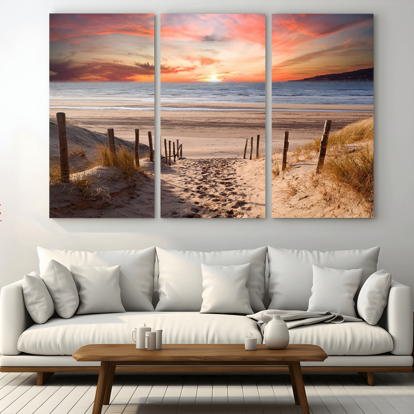 -Sunset on the Sea Wall Art Canvas Print