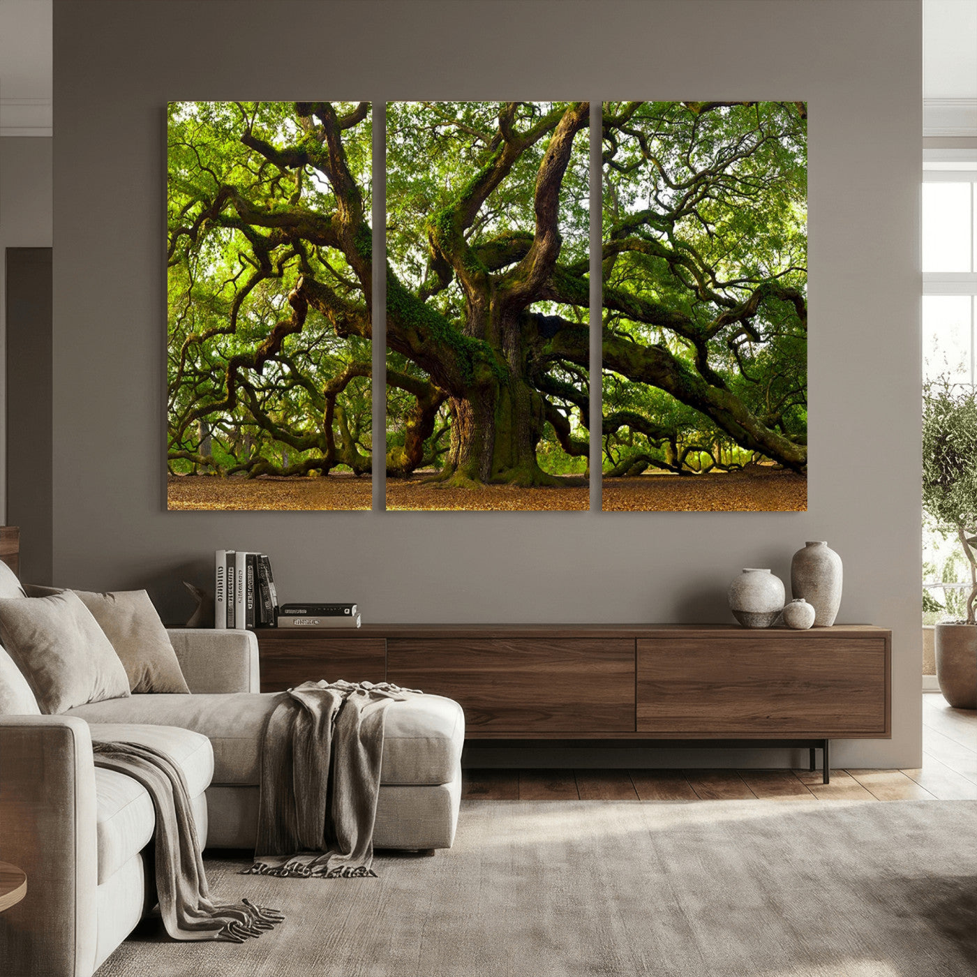 29407-MGV-CV-36X24 - Angel Oak Tree Wall Art Canvas Print | Large Forest Tree Nature Photography Print on Canvas
