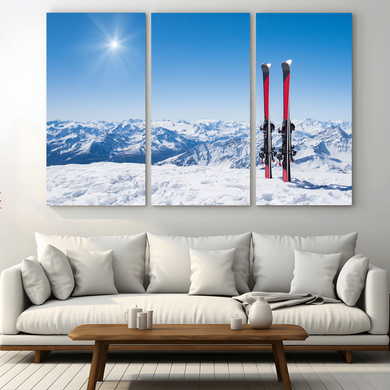 -Ski Season Snow Wall Art Canvas Print