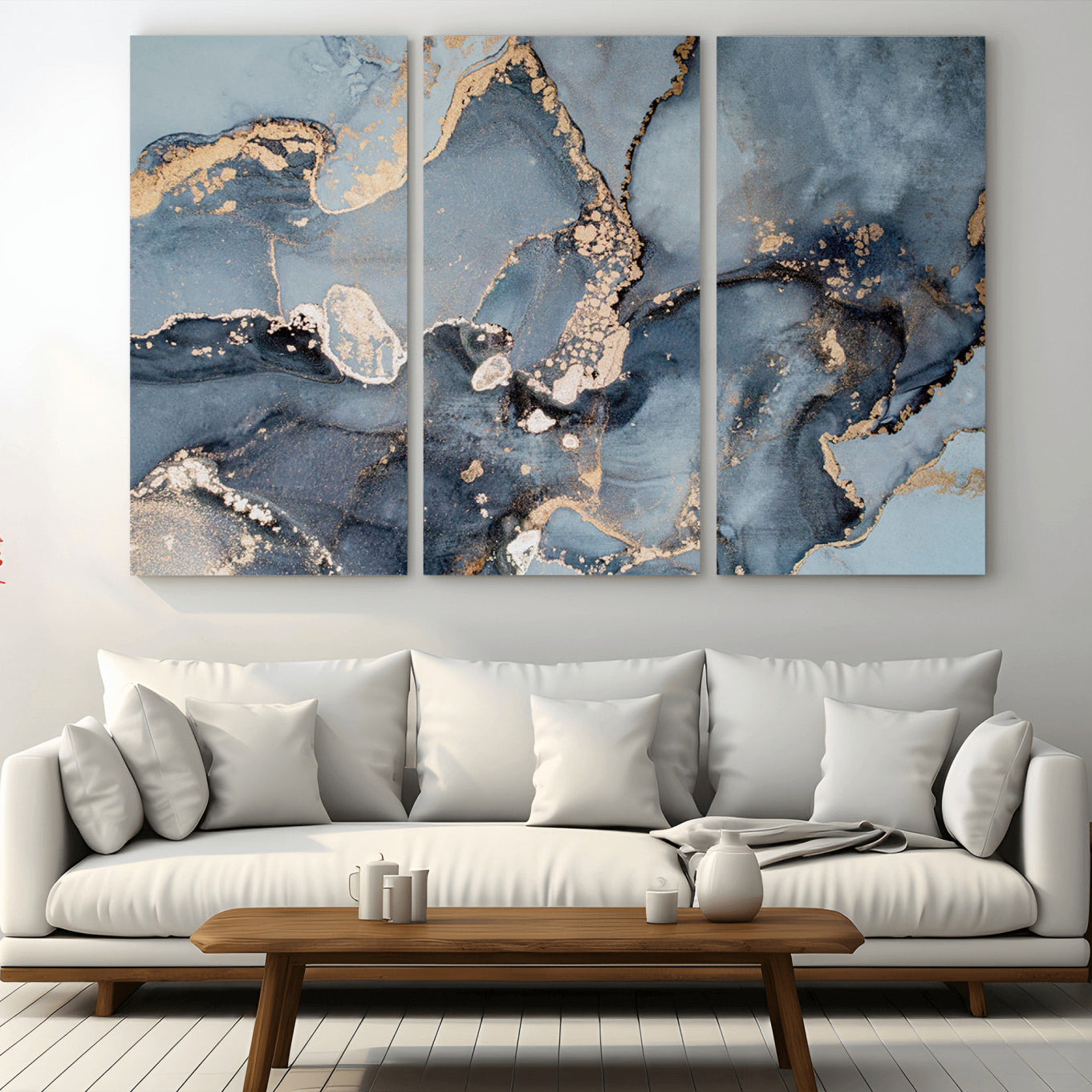 17119-MGV-CV-36X24-Multipanel Marble Fluid Effect Wall Art Abstract Canvas Wall Art Print